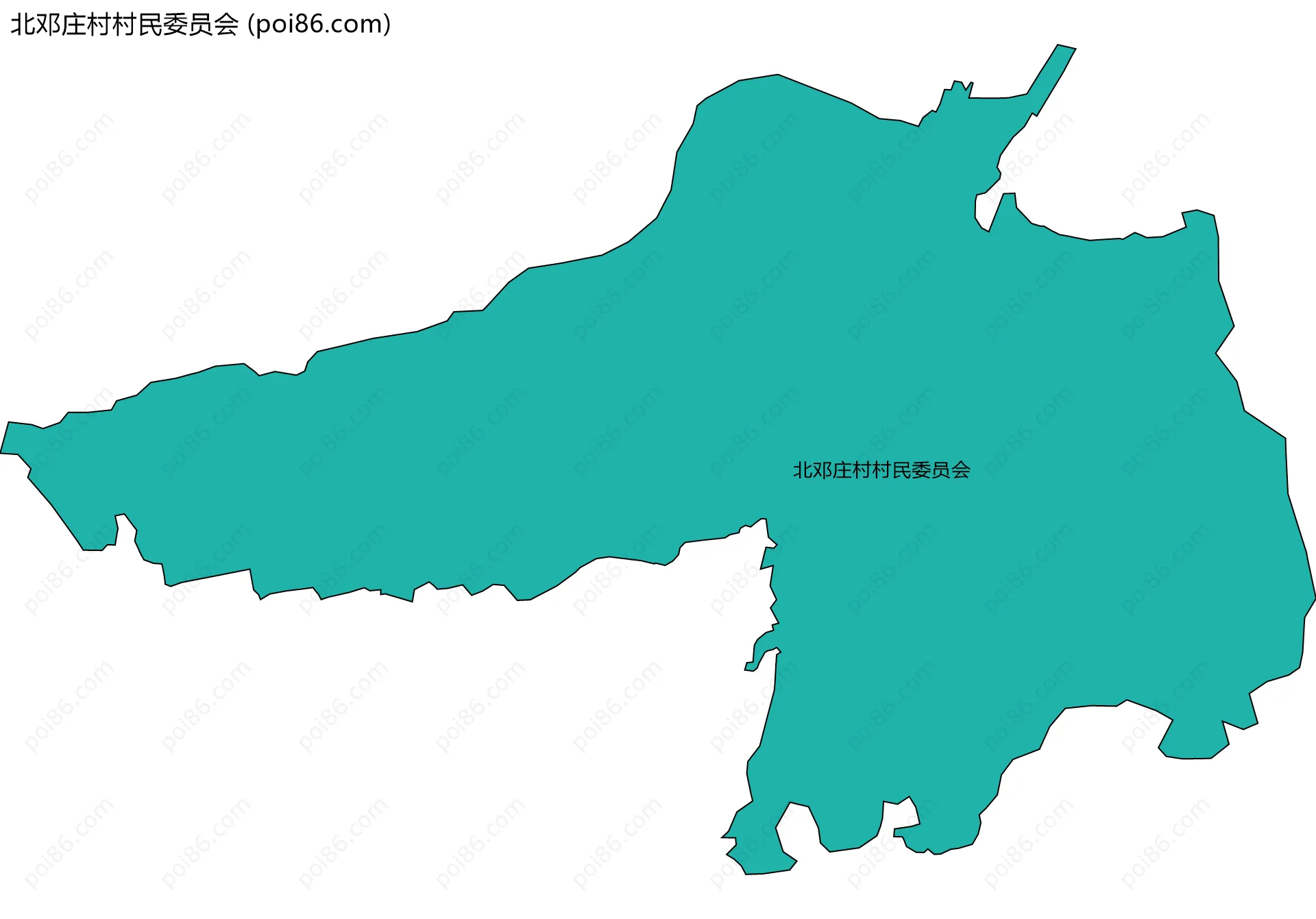 北邓庄村村民委员会边界地图