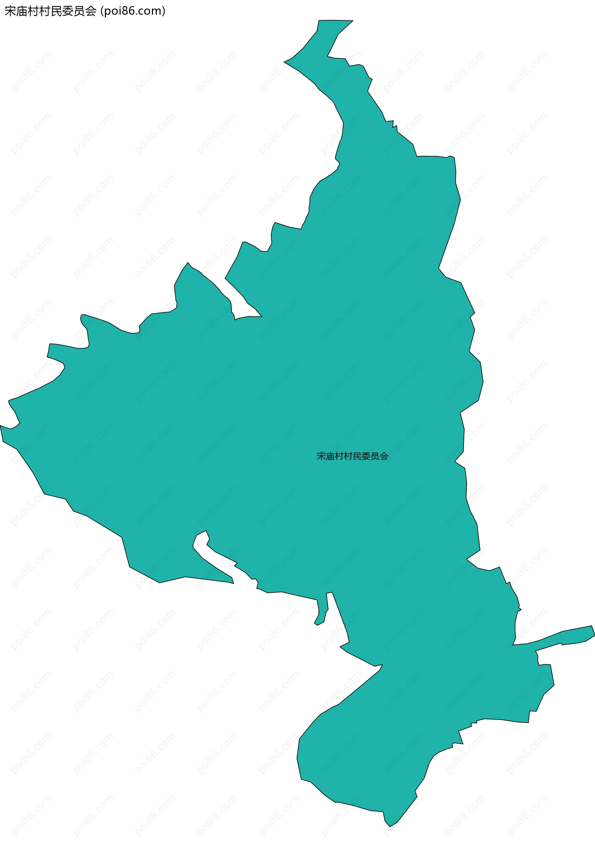 宋庙村村民委员会边界地图