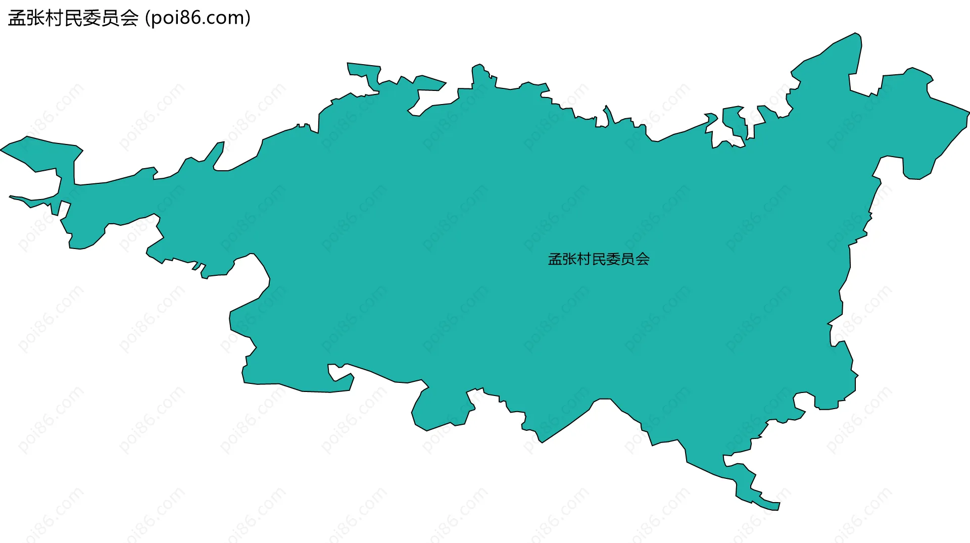 孟张村民委员会边界地图