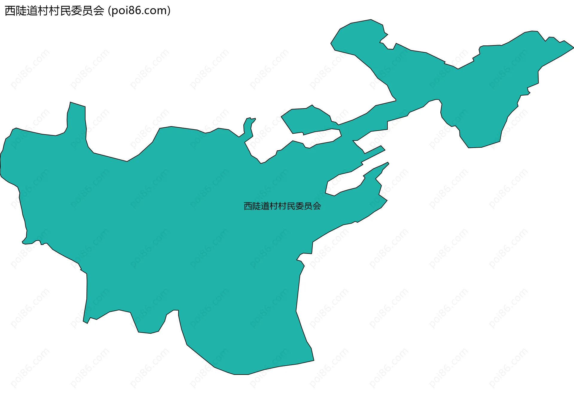 西陡道村村民委员会边界地图
