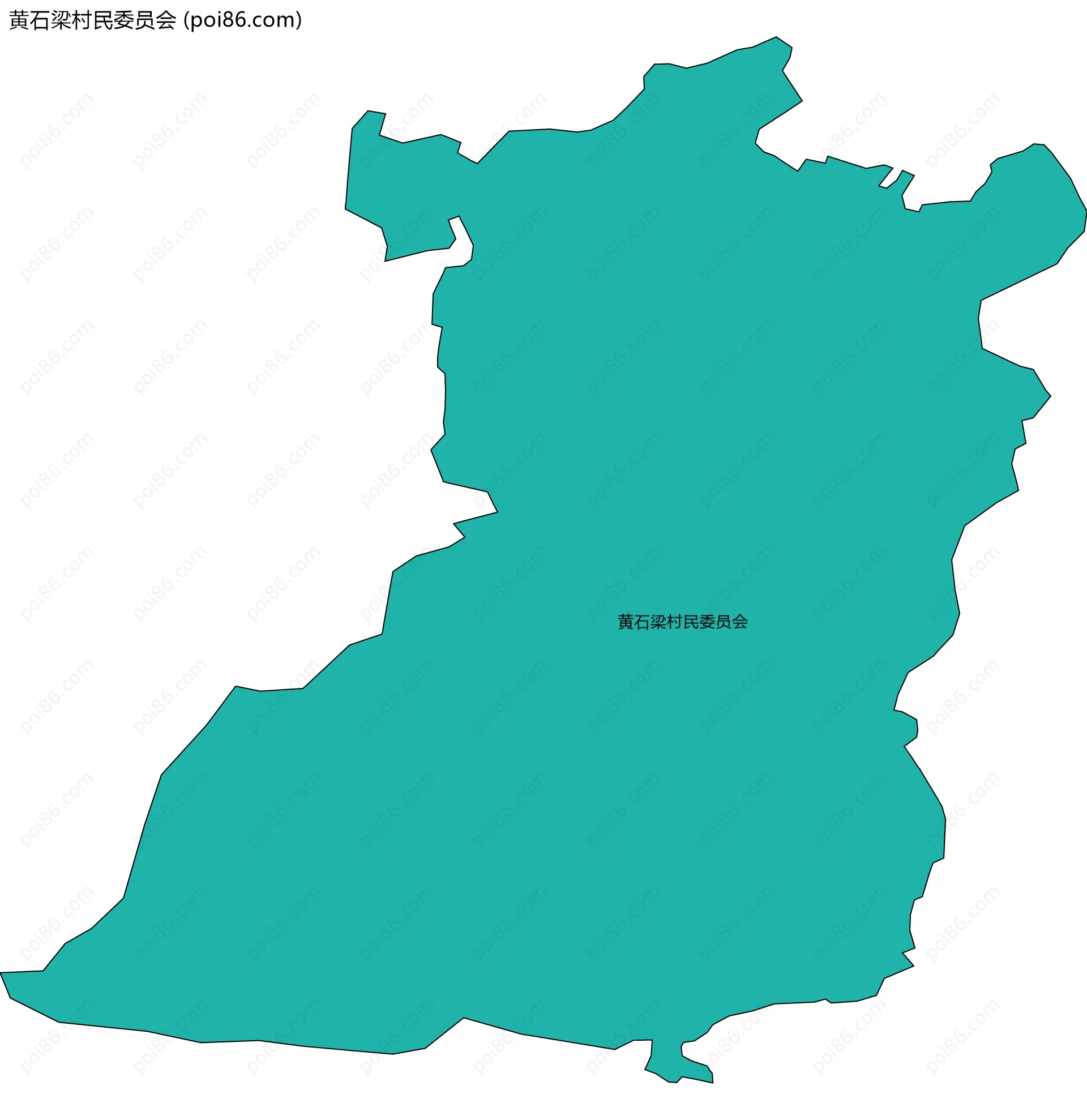 黄石梁村民委员会边界地图