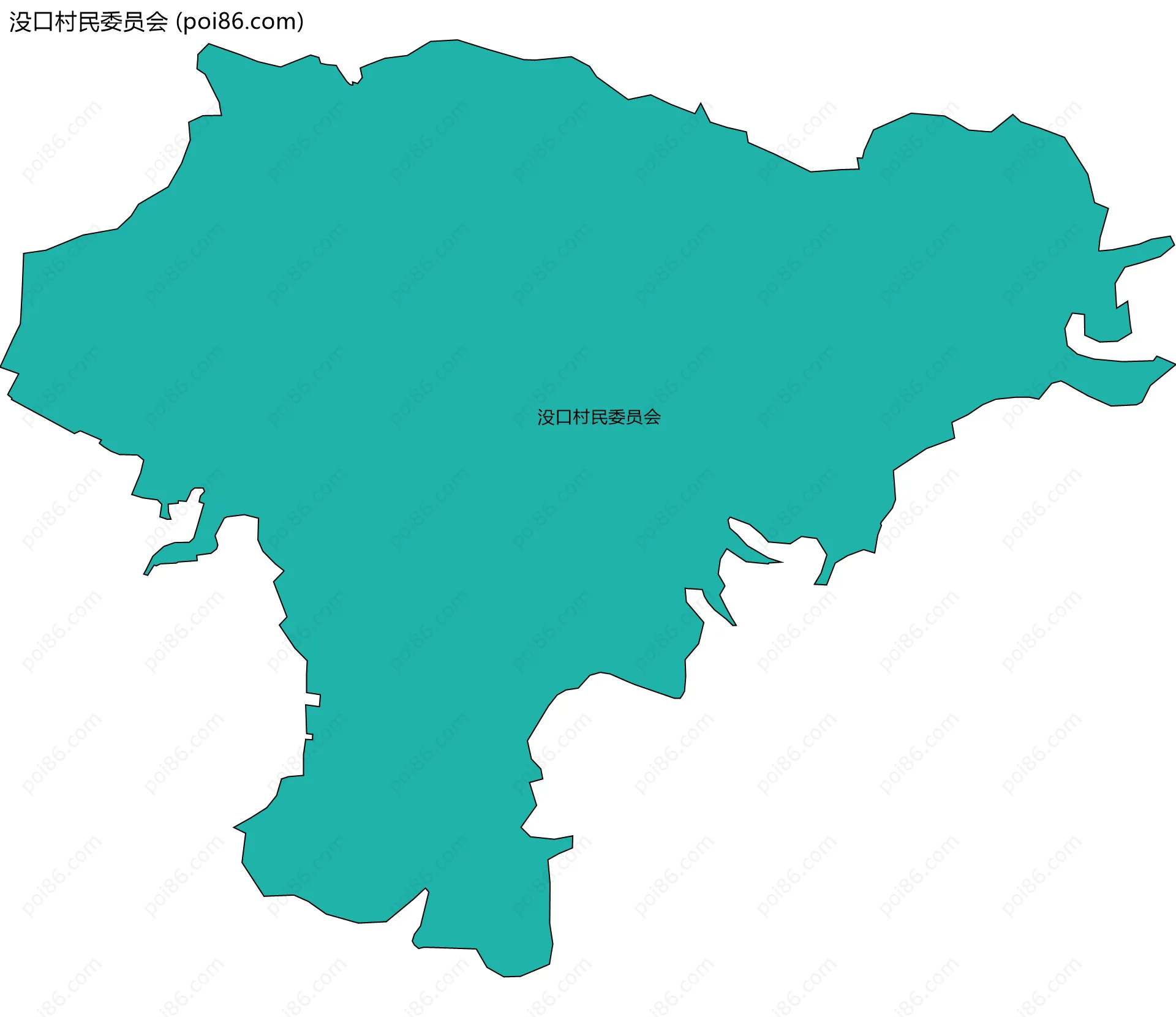 没口村民委员会边界地图