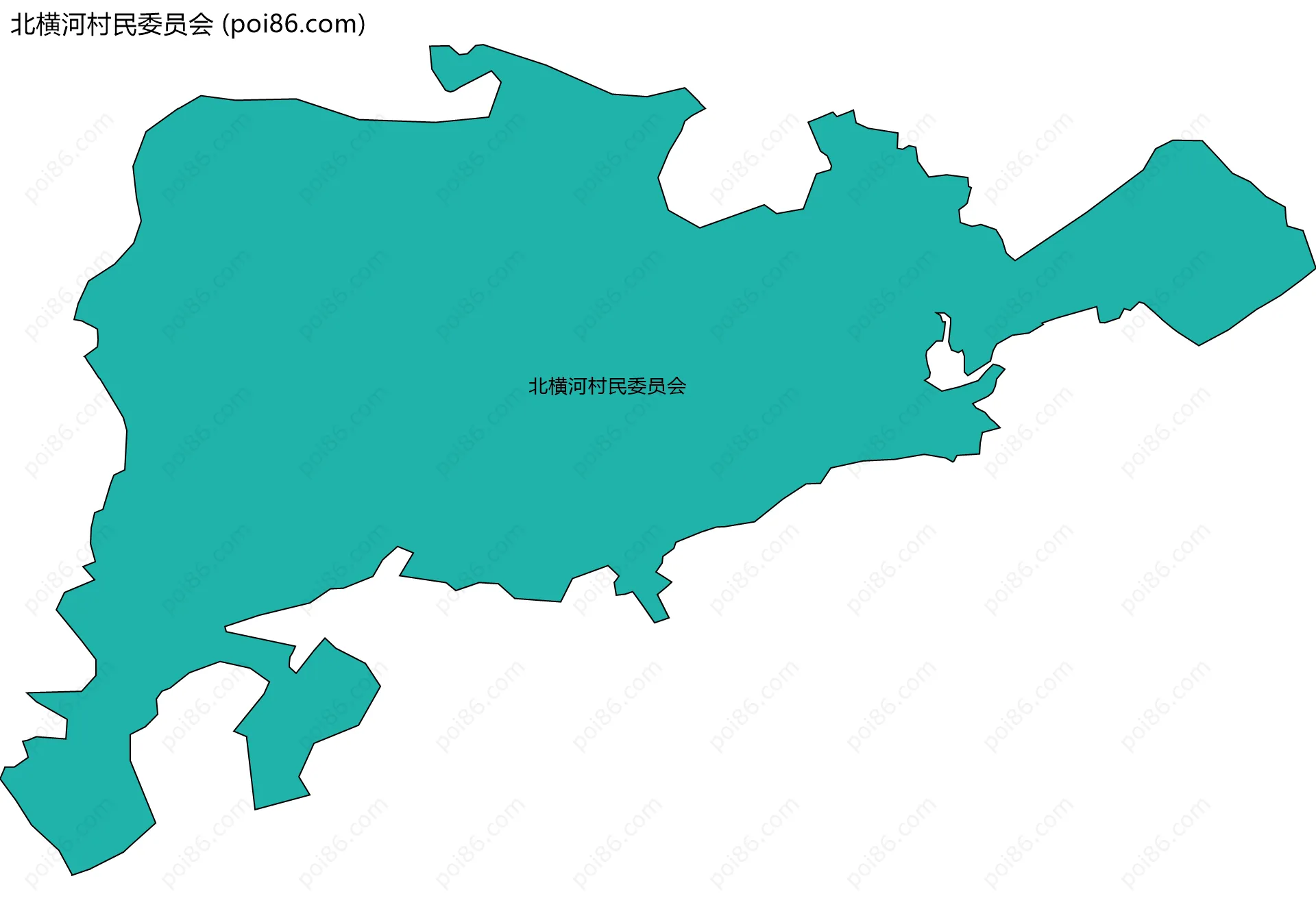 北横河村民委员会边界地图