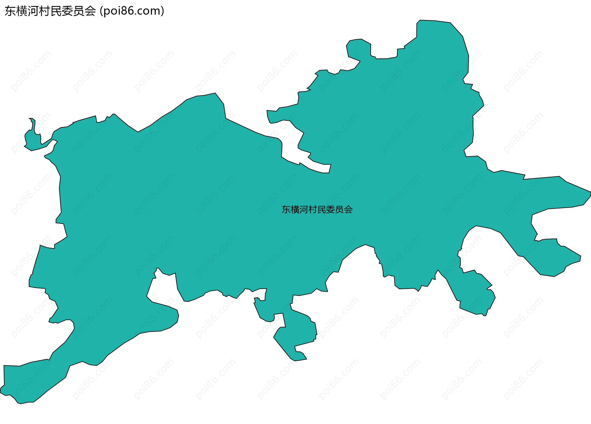 东横河村民委员会边界地图