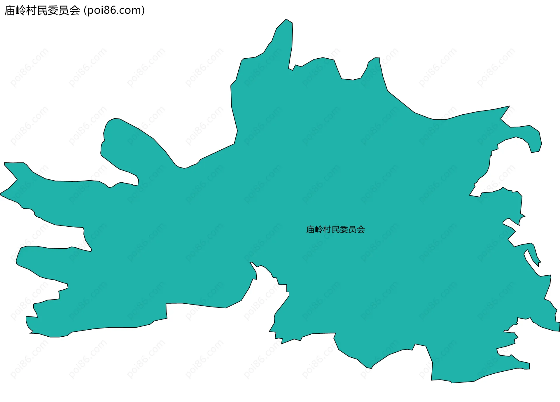 庙岭村民委员会边界地图
