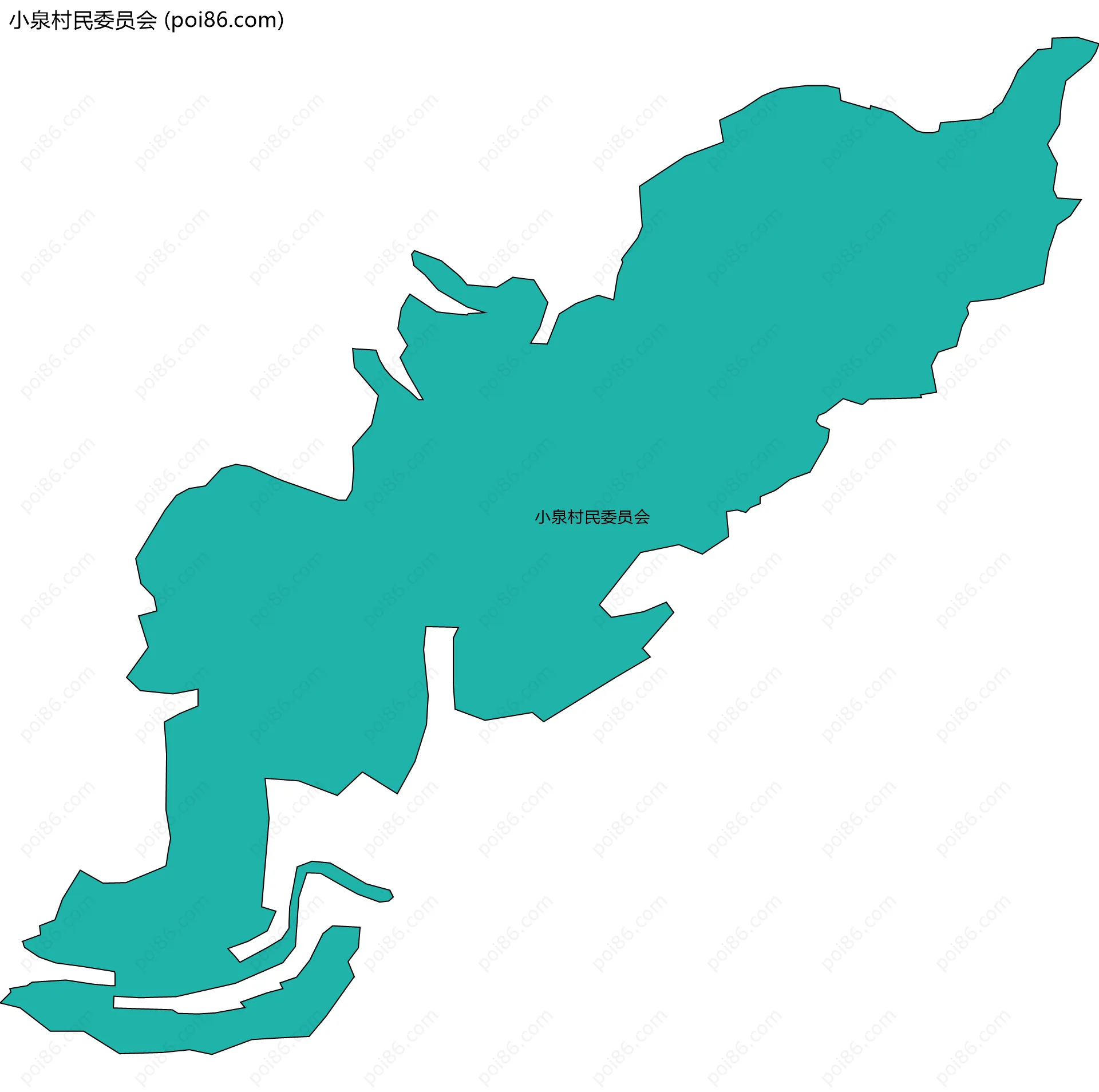 小泉村民委员会边界地图