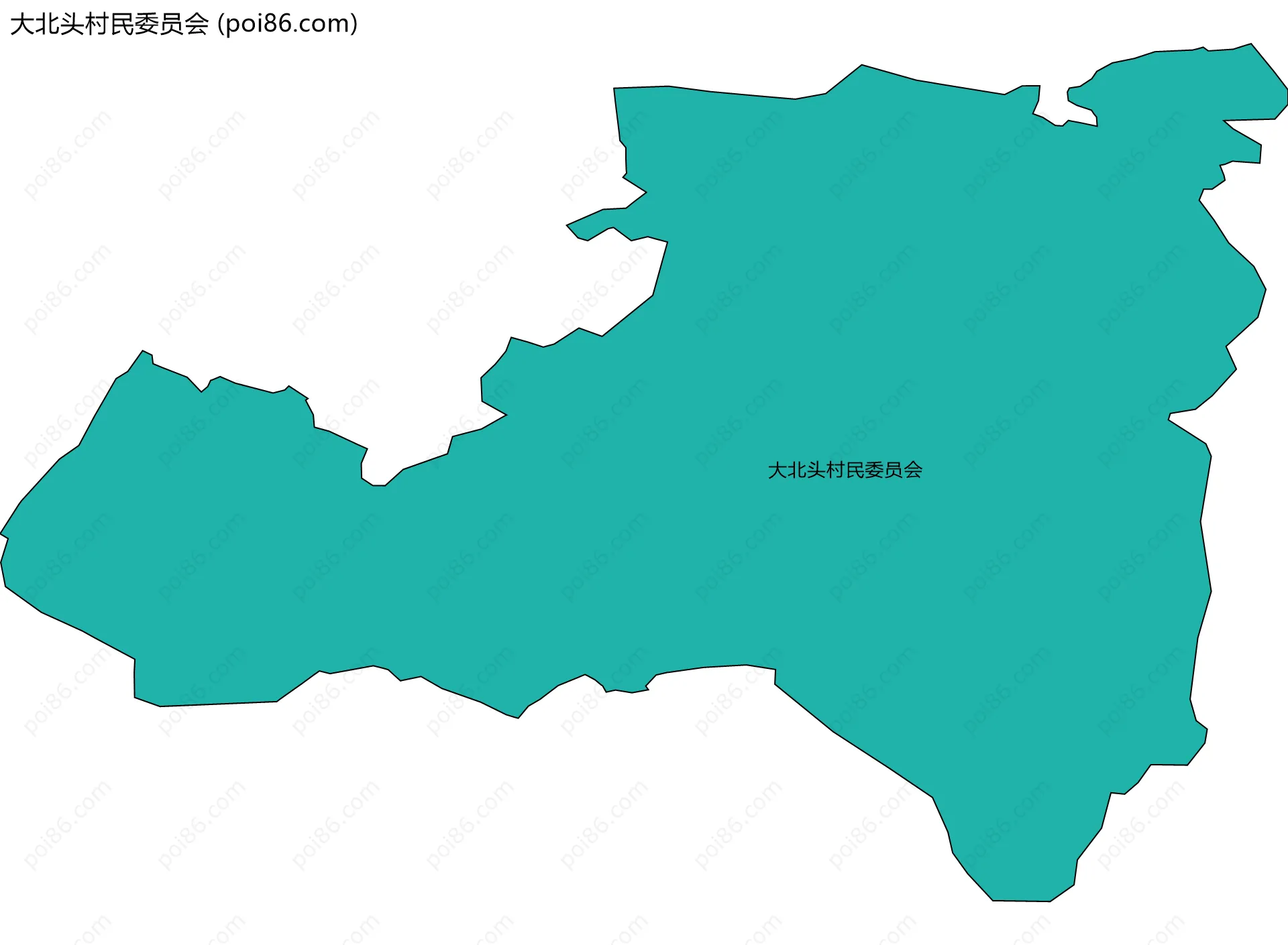 大北头村民委员会边界地图