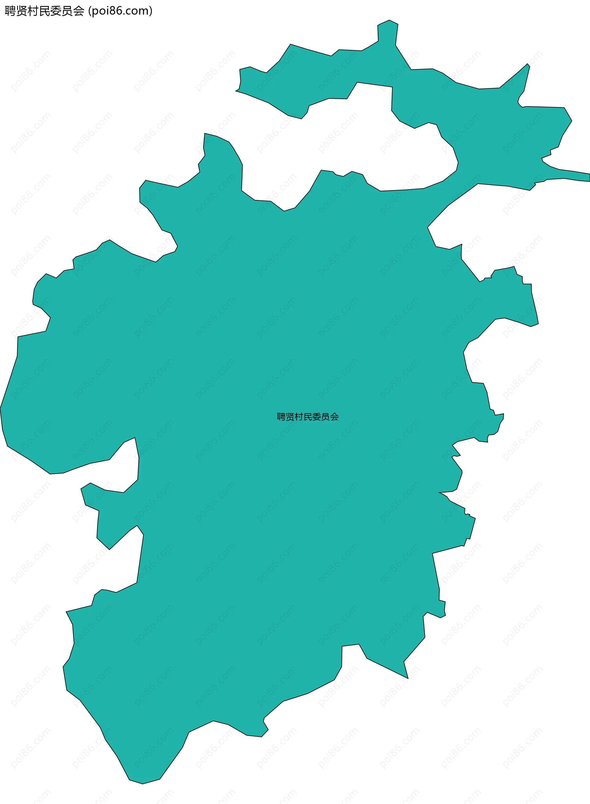 聘贤村民委员会边界地图