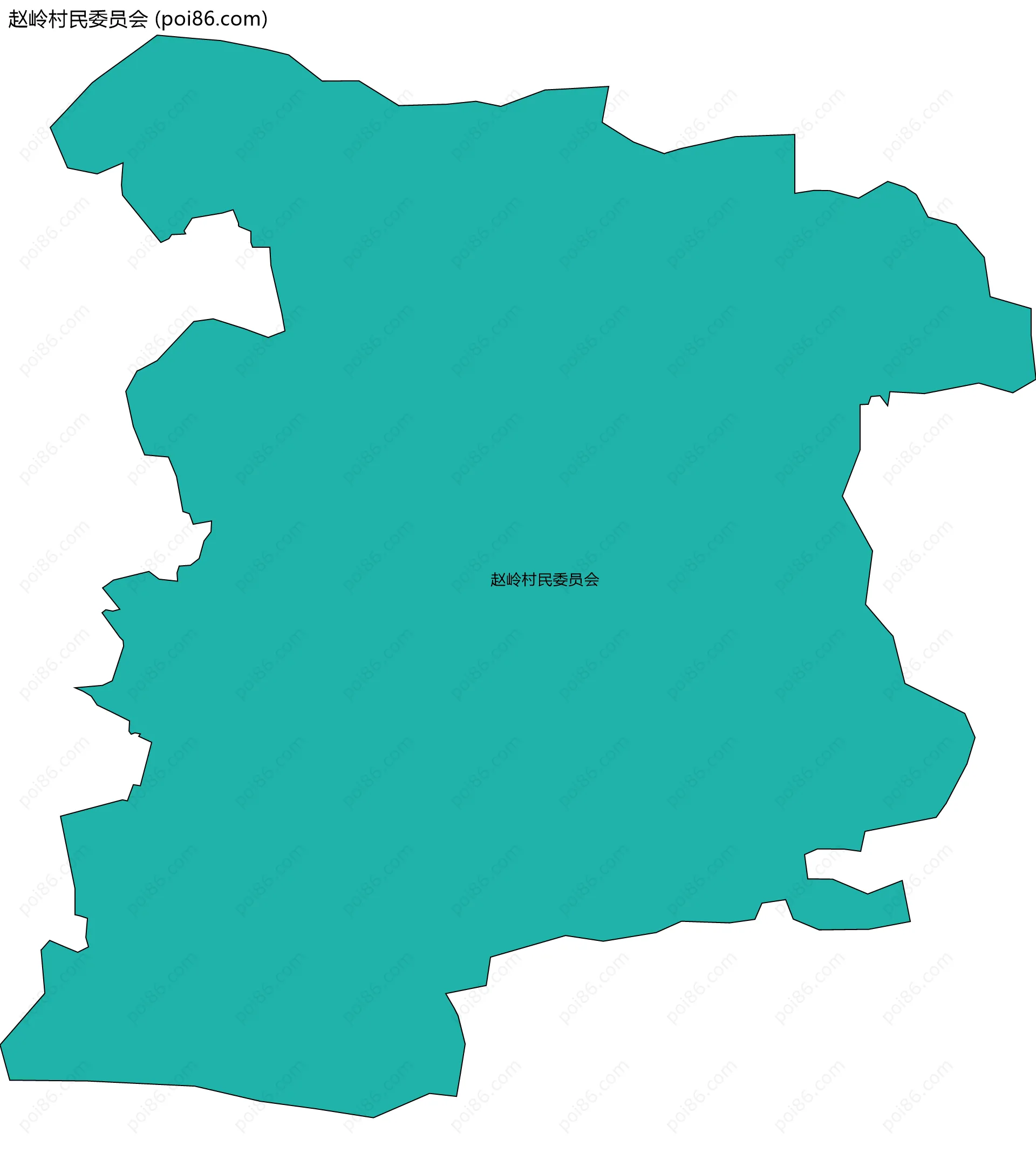 赵岭村民委员会边界地图