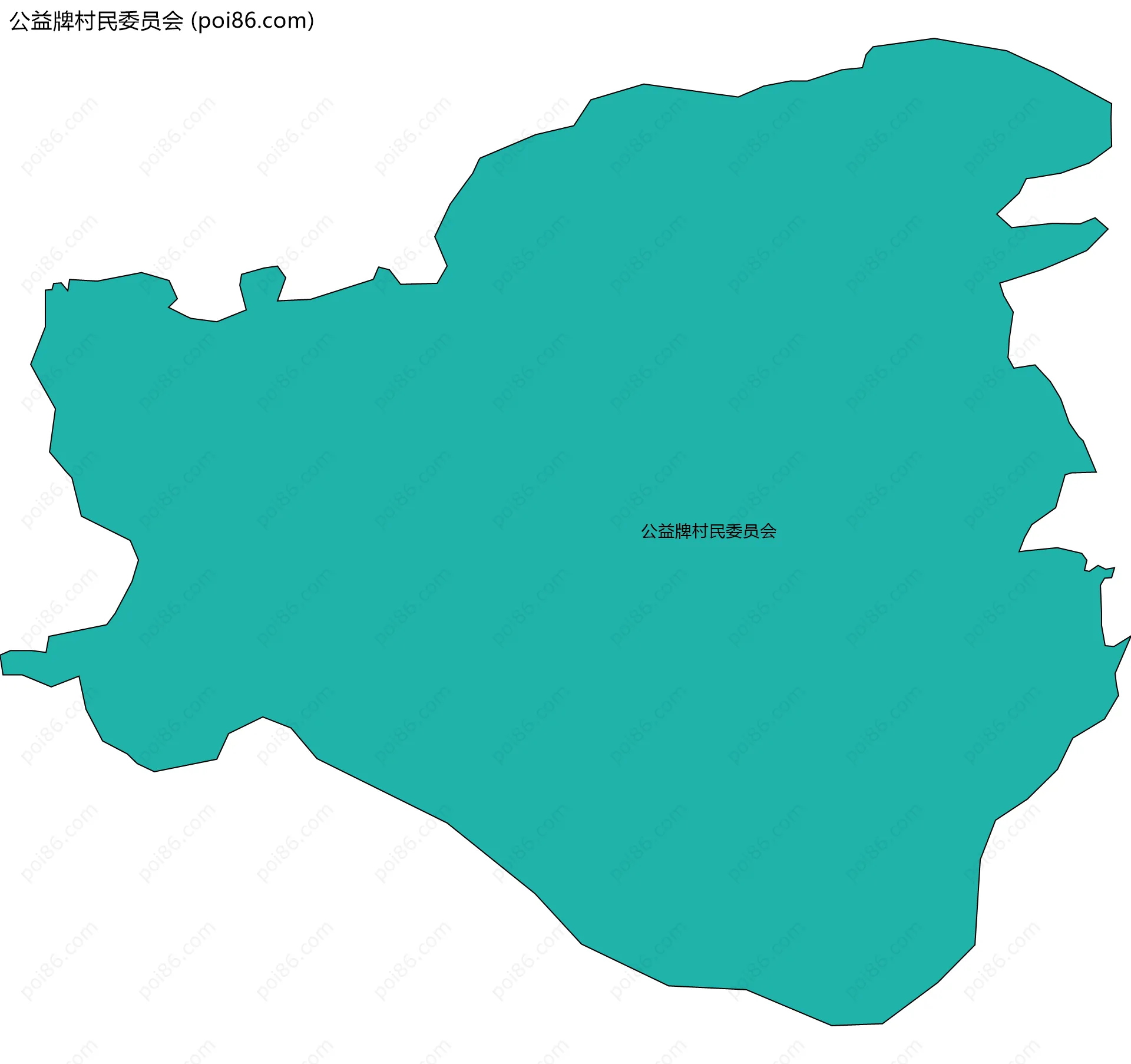 公益牌村民委员会边界地图