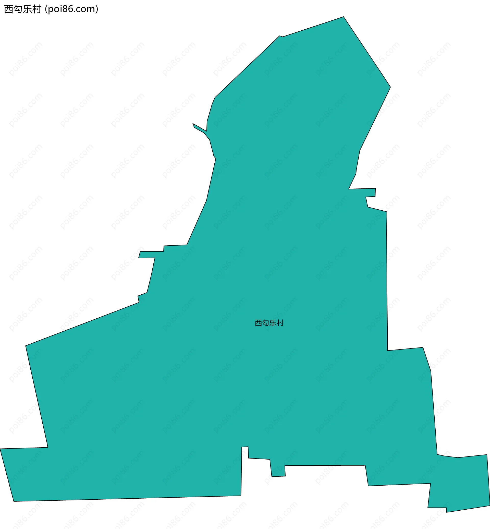 西勾乐村边界地图