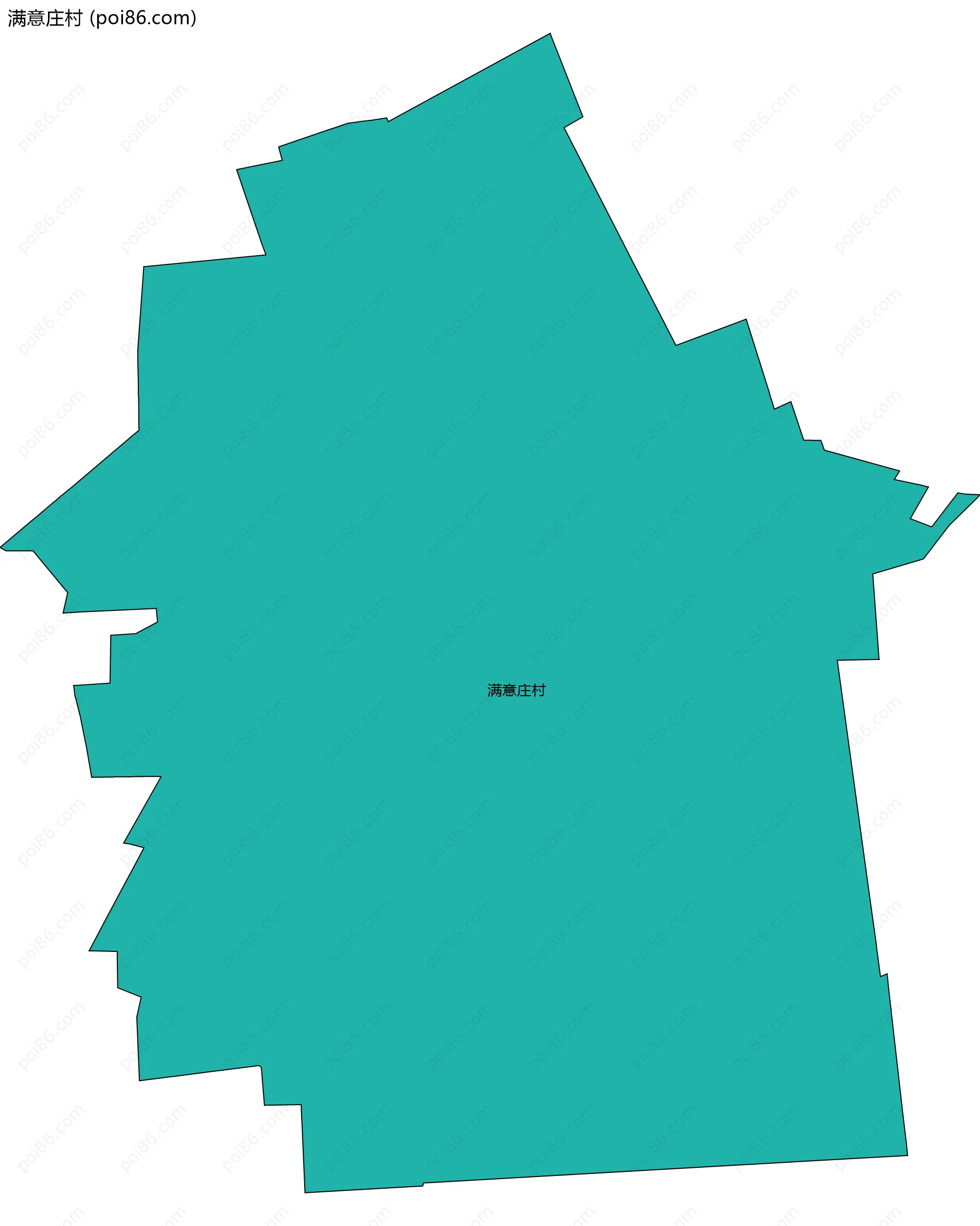 满意庄村边界地图