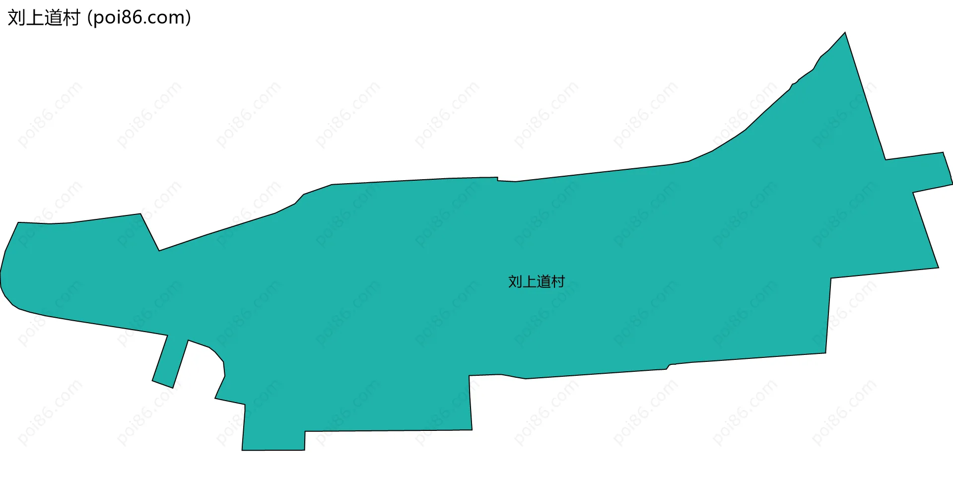 刘上道村边界地图