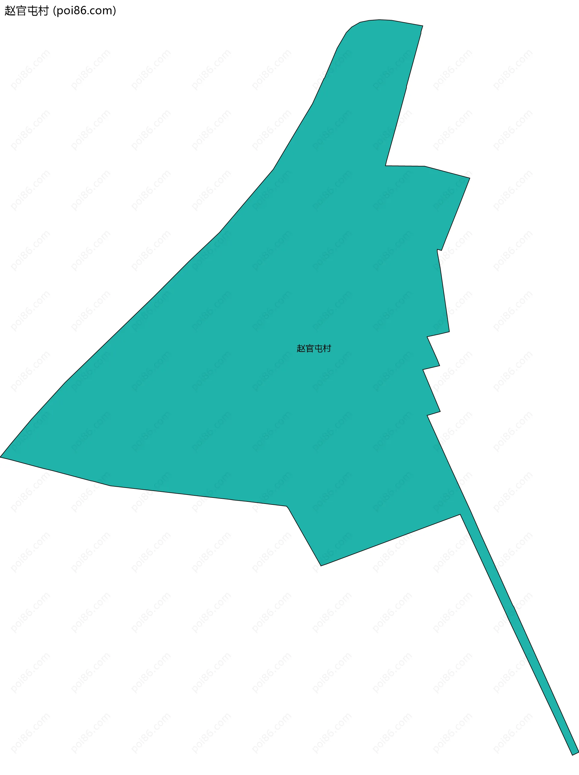 赵官屯村边界地图