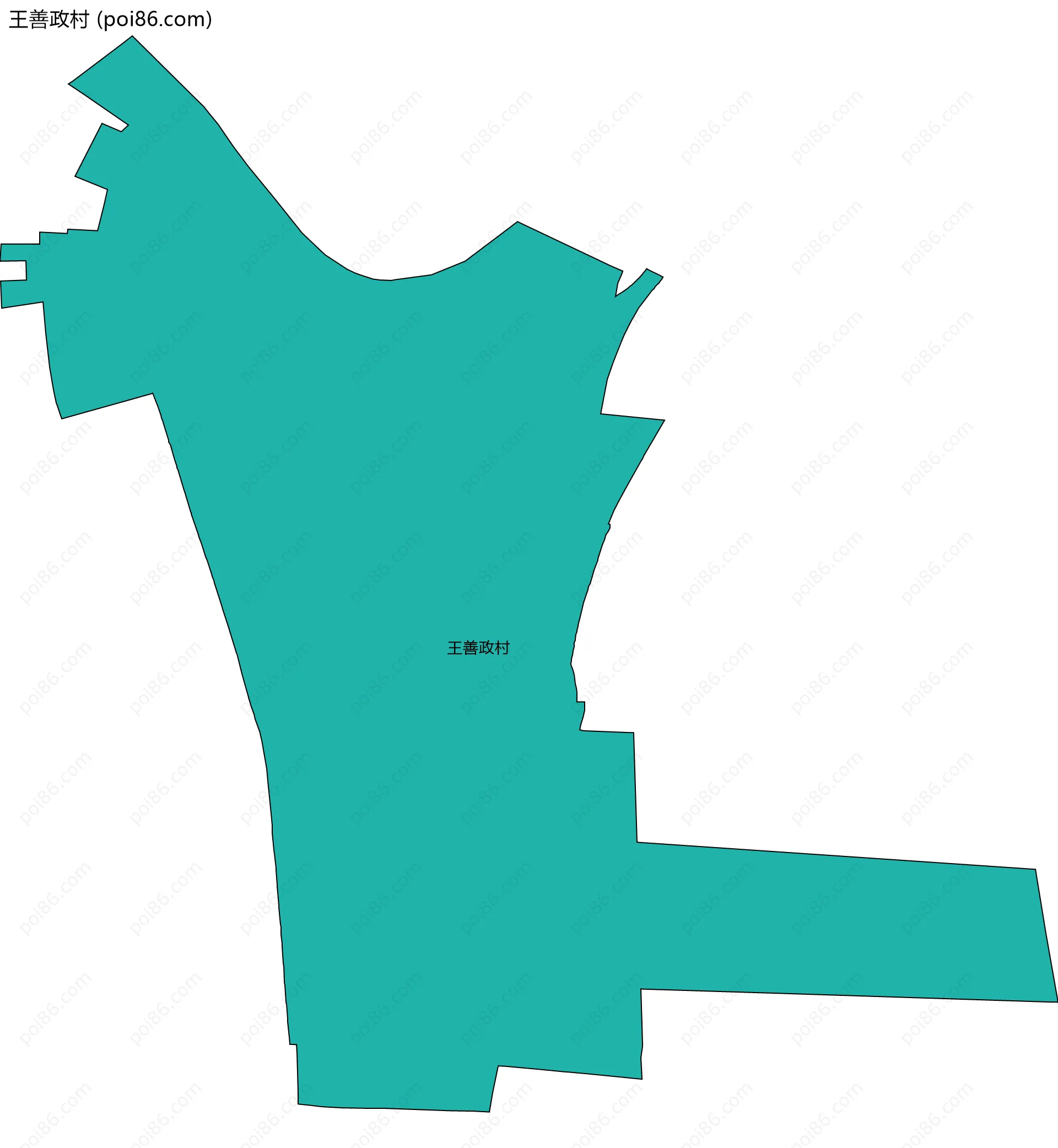 王善政村边界地图