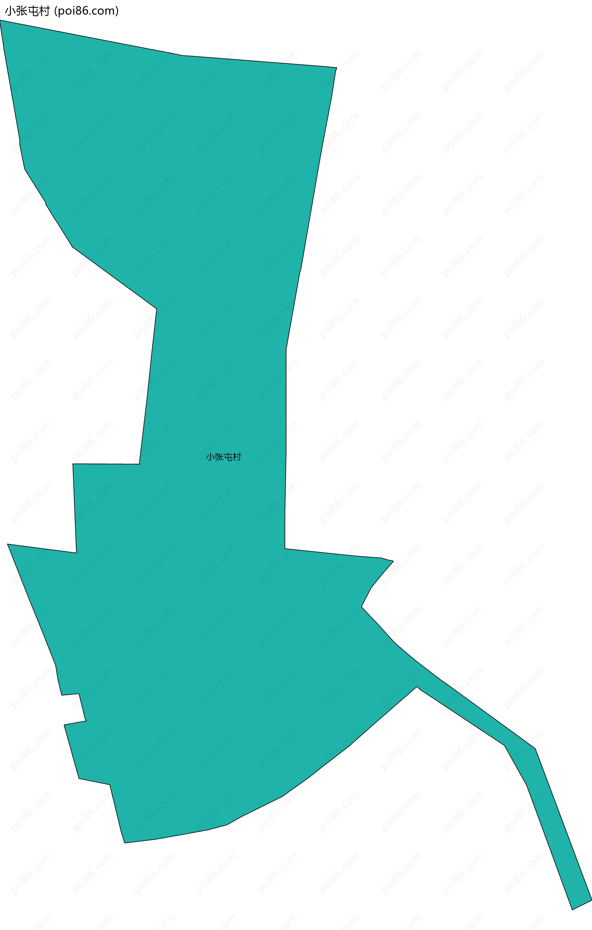 小张屯村边界地图