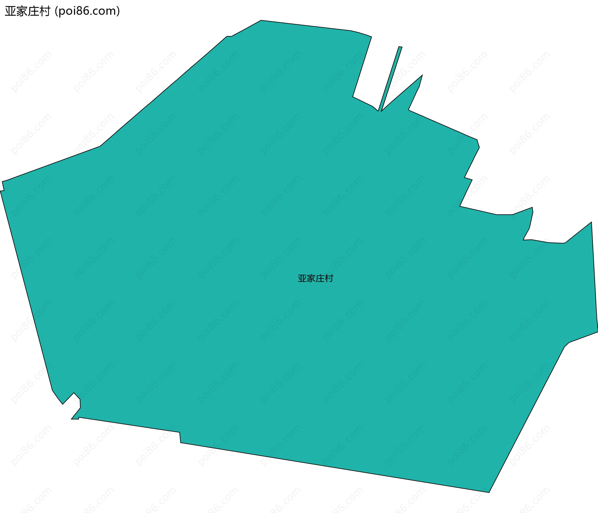 亚家庄村边界地图