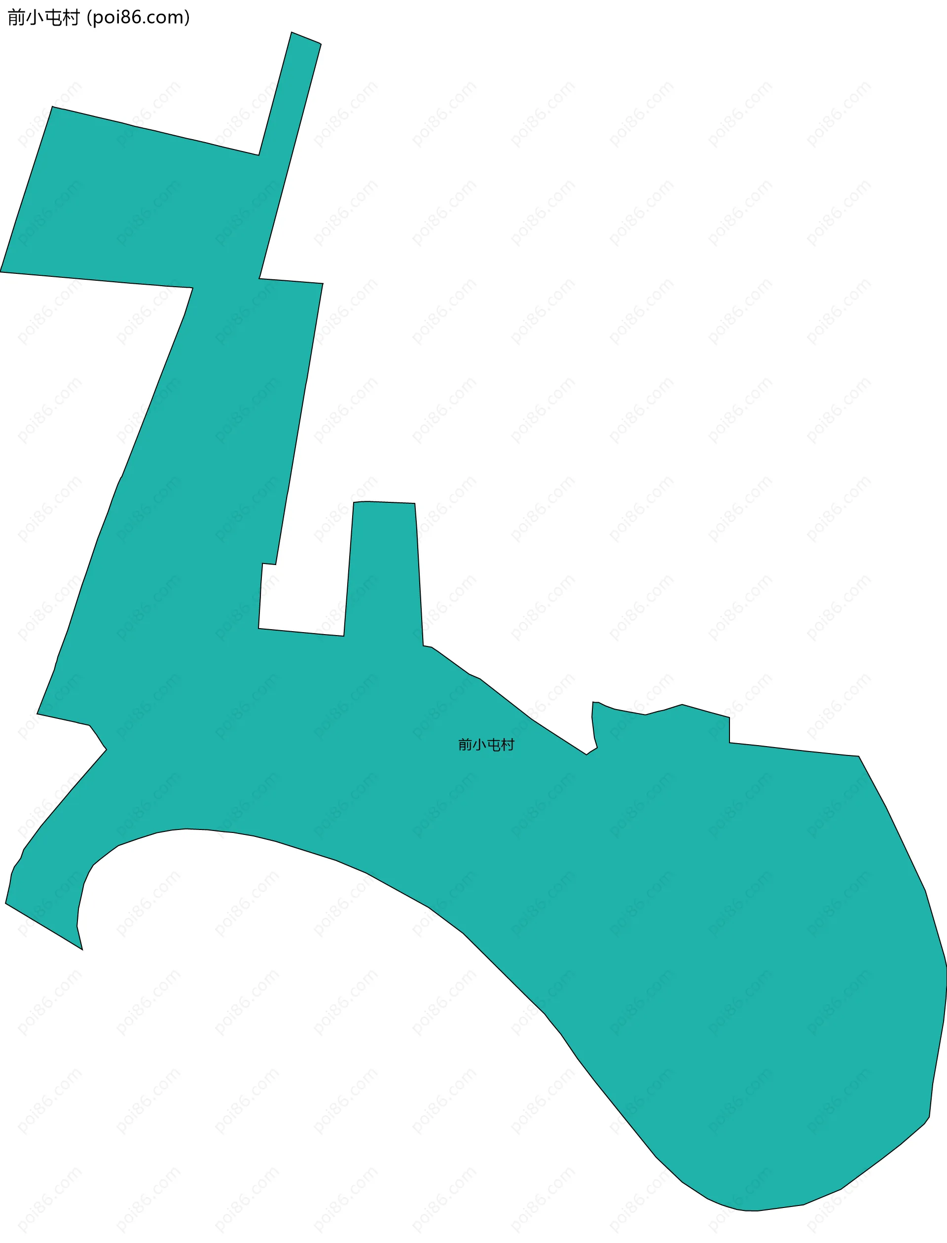 前小屯村边界地图