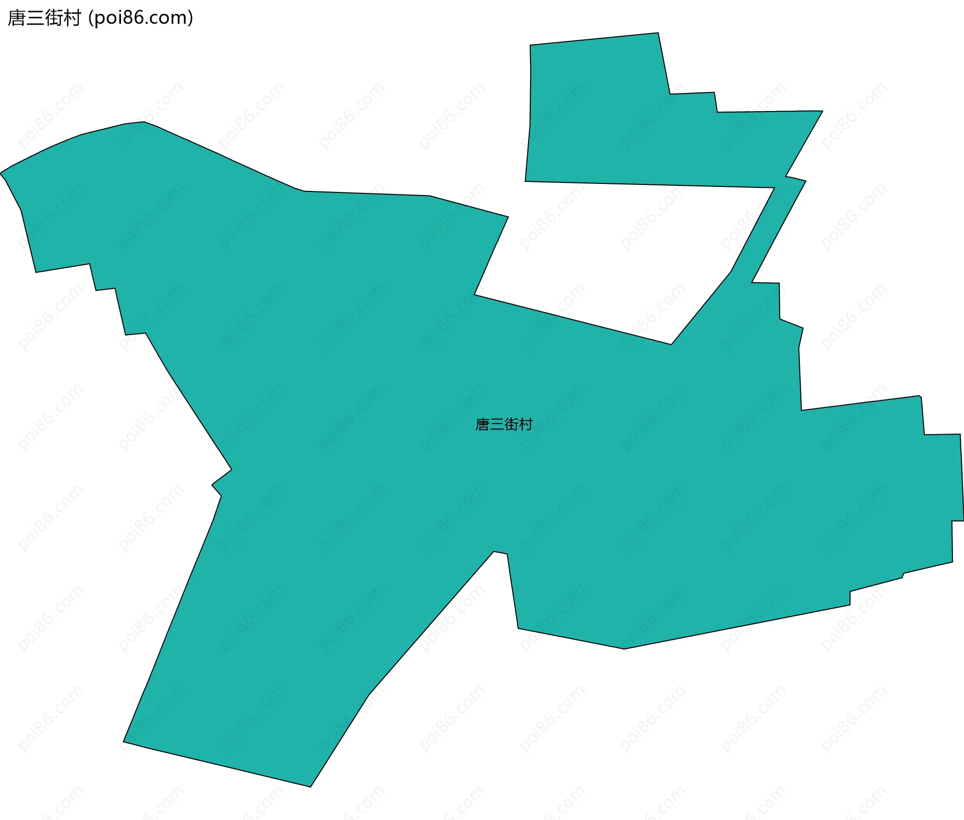 唐三街村边界地图
