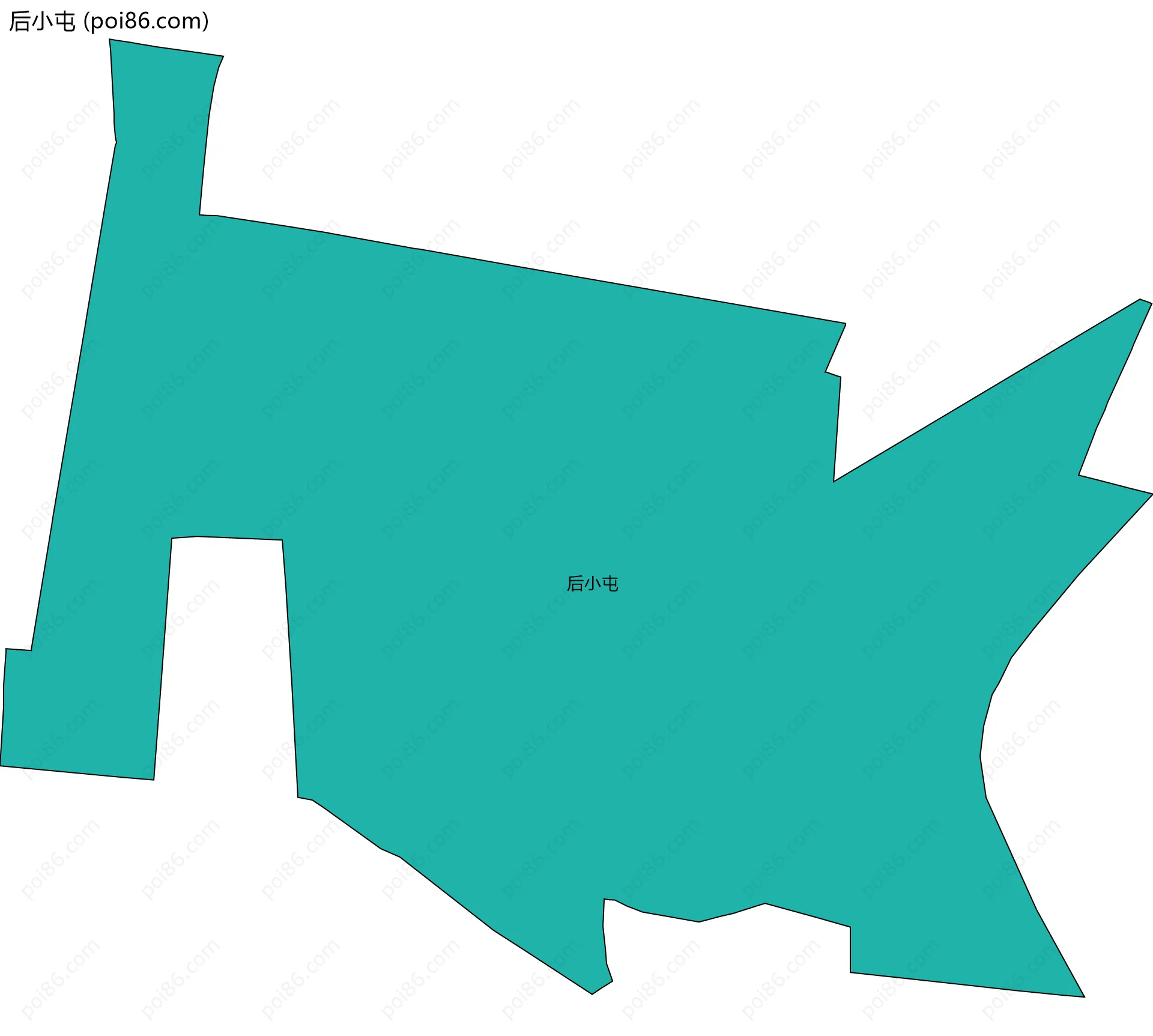 后小屯边界地图