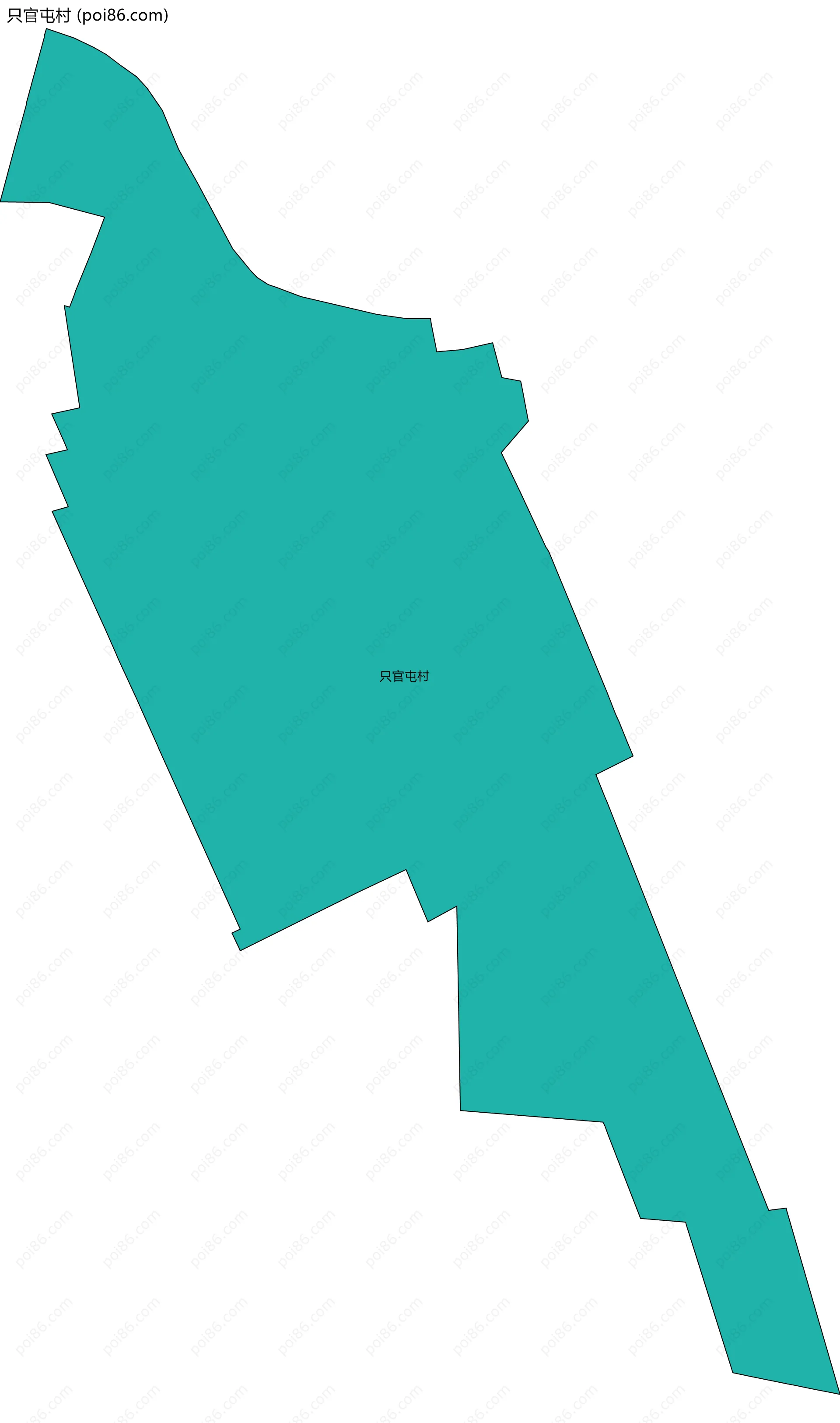 只官屯村边界地图