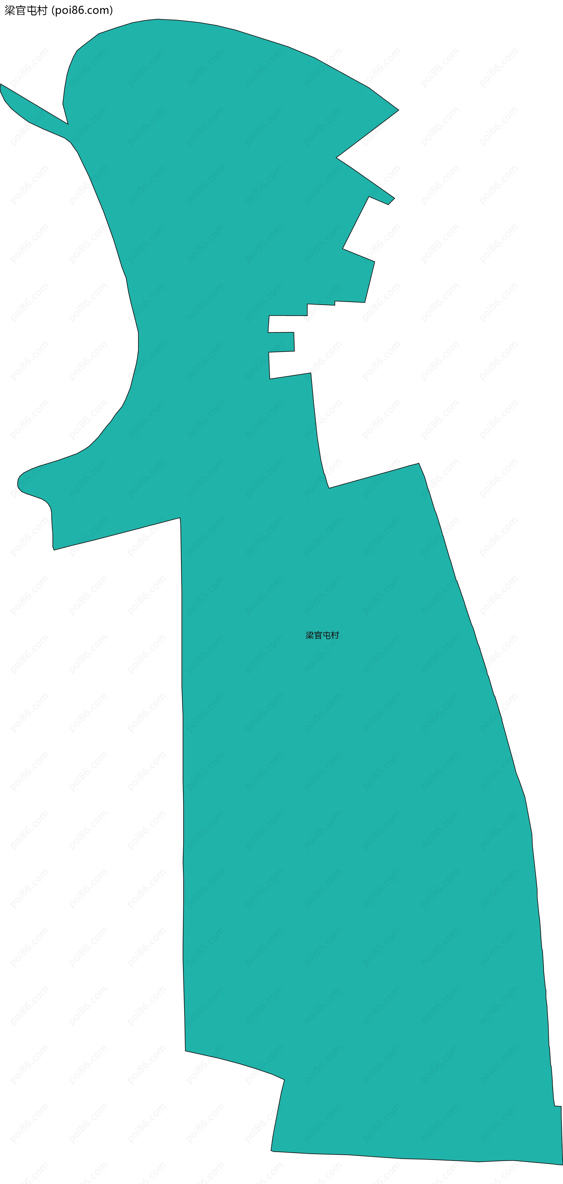 梁官屯村边界地图