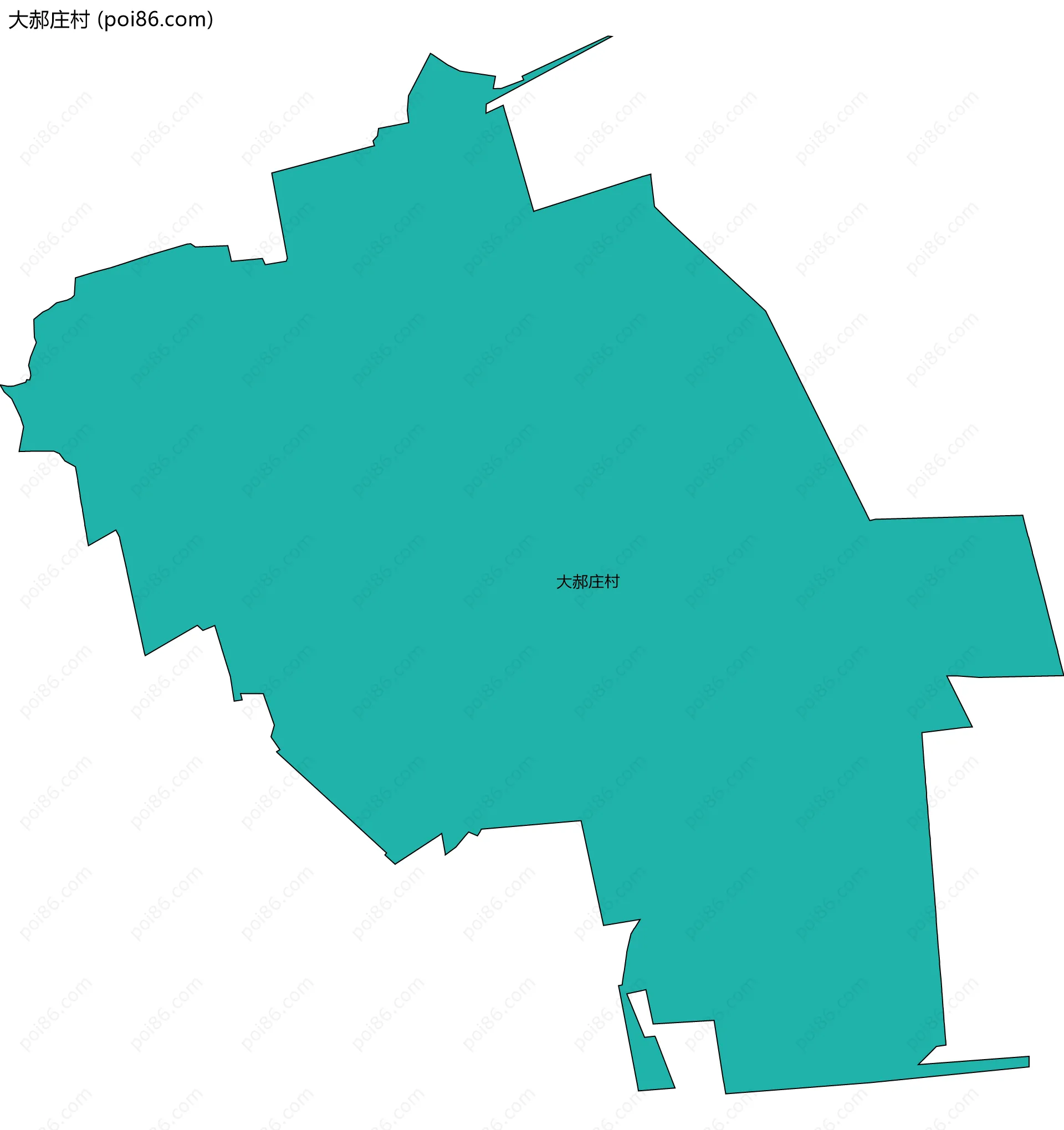 大郝庄村边界地图