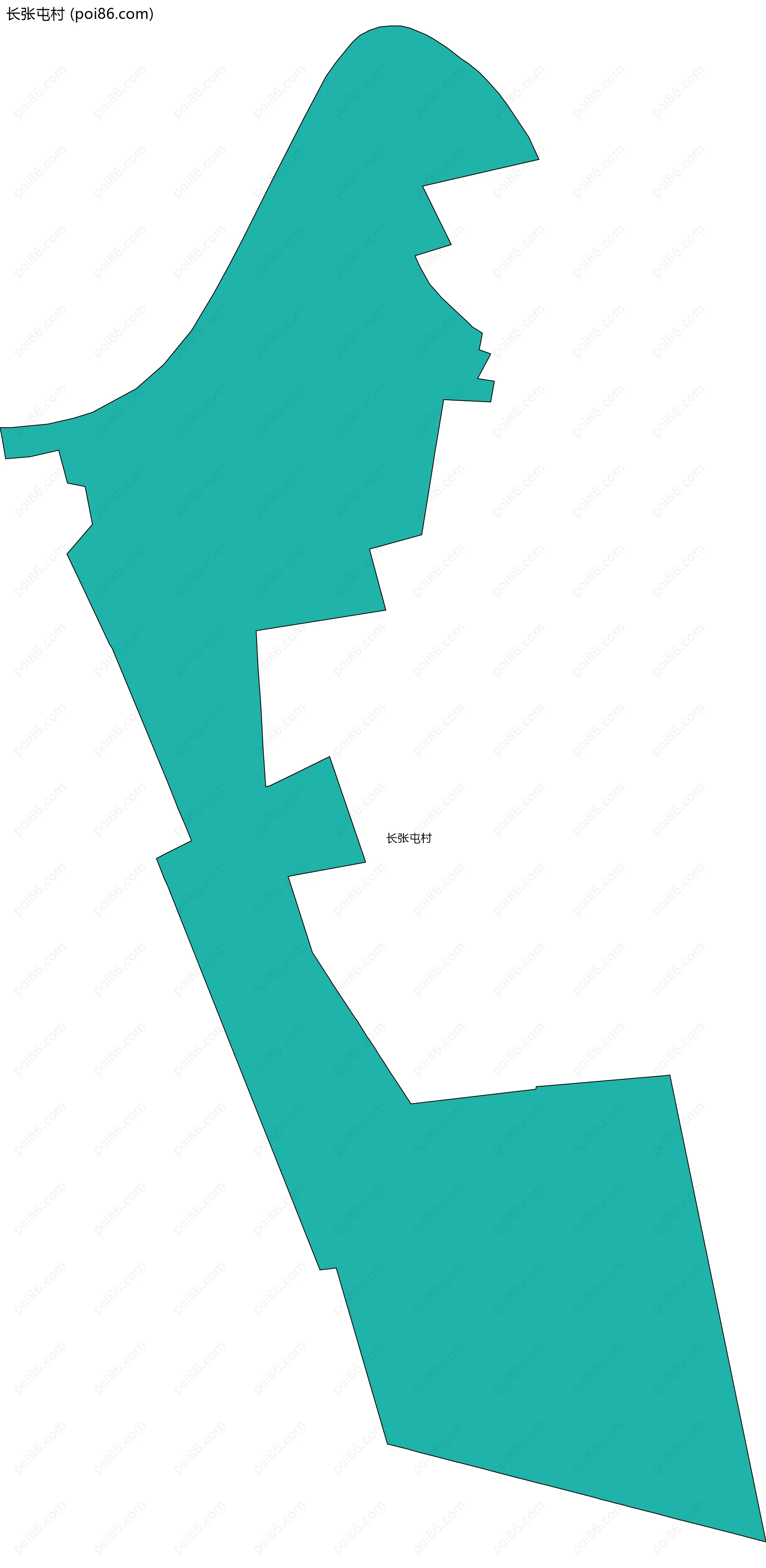 长张屯村边界地图