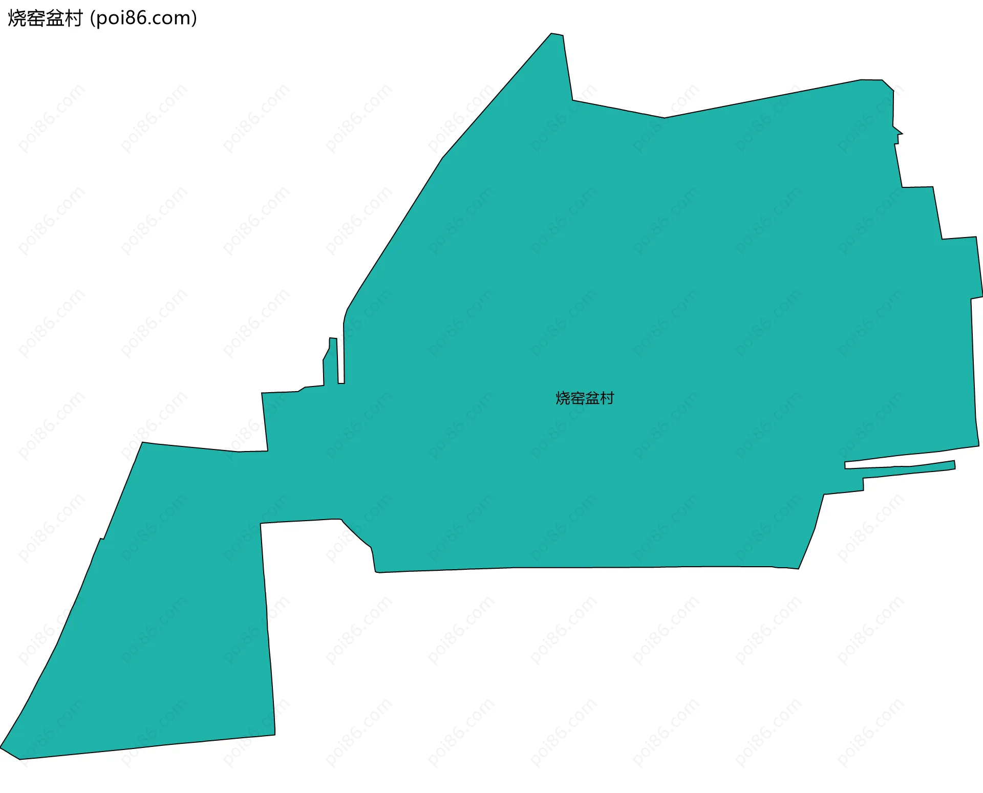 烧窑盆村边界地图