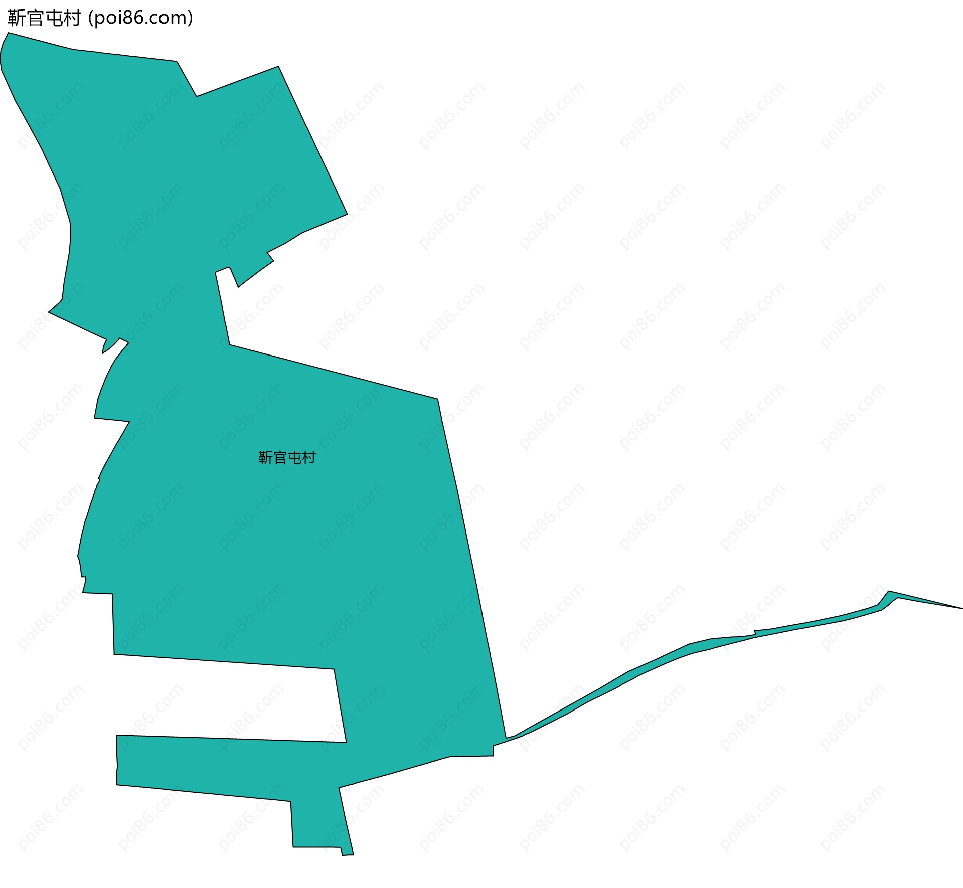 靳官屯村边界地图