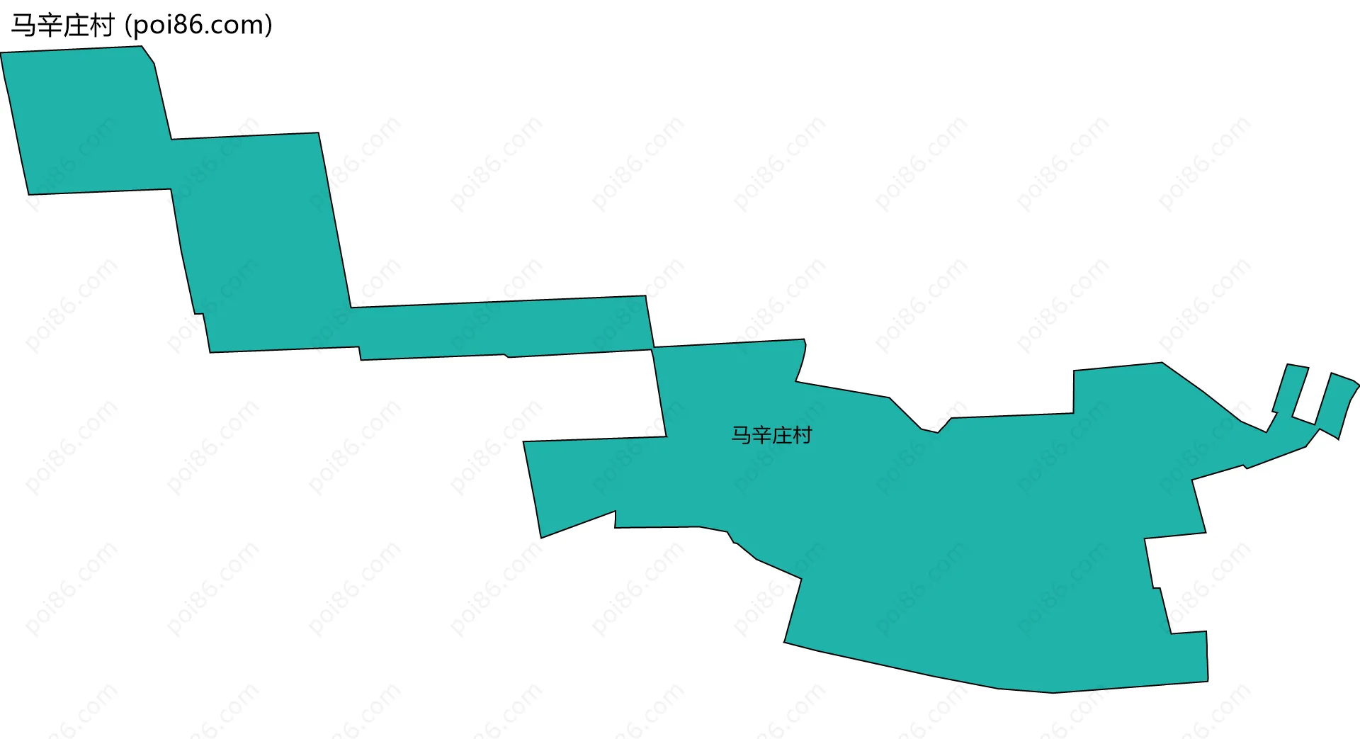 马辛庄村边界地图