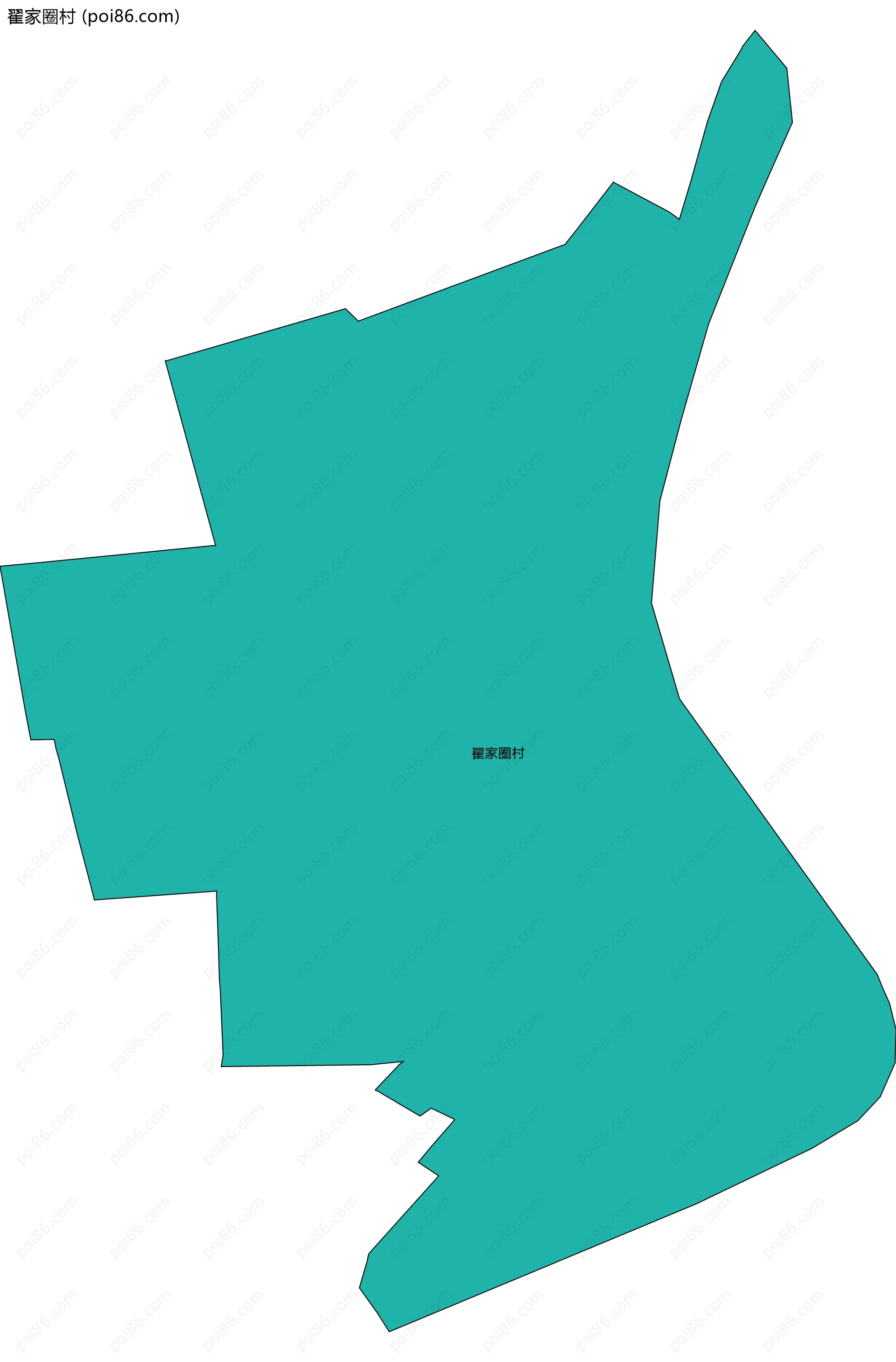 翟家圈村边界地图