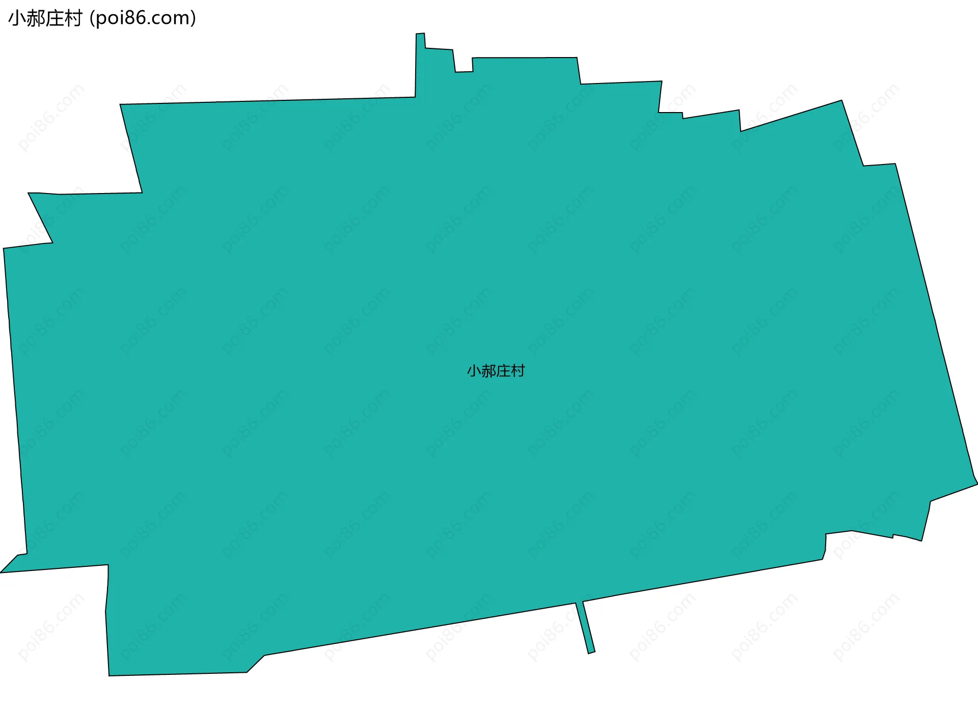 小郝庄村边界地图