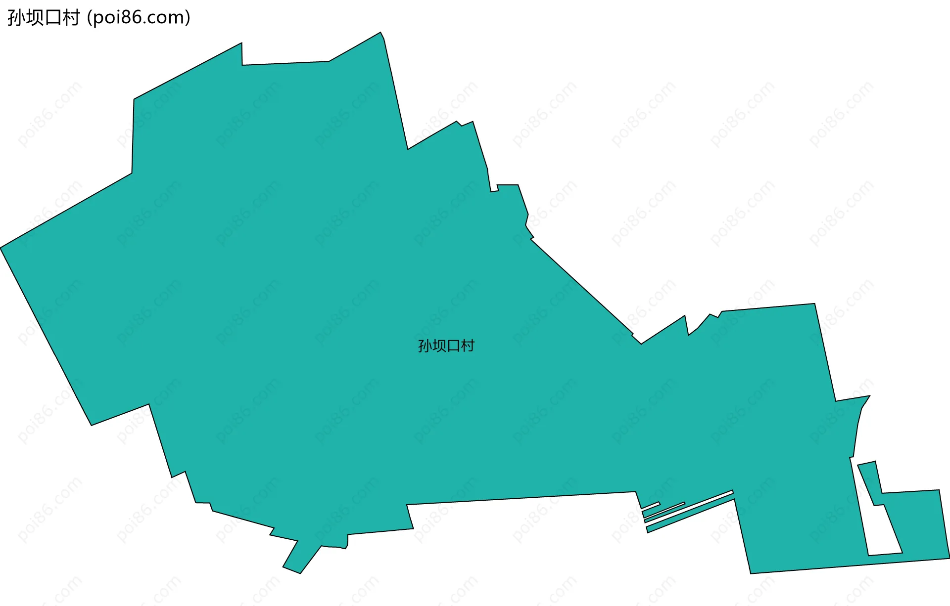 孙坝口村边界地图