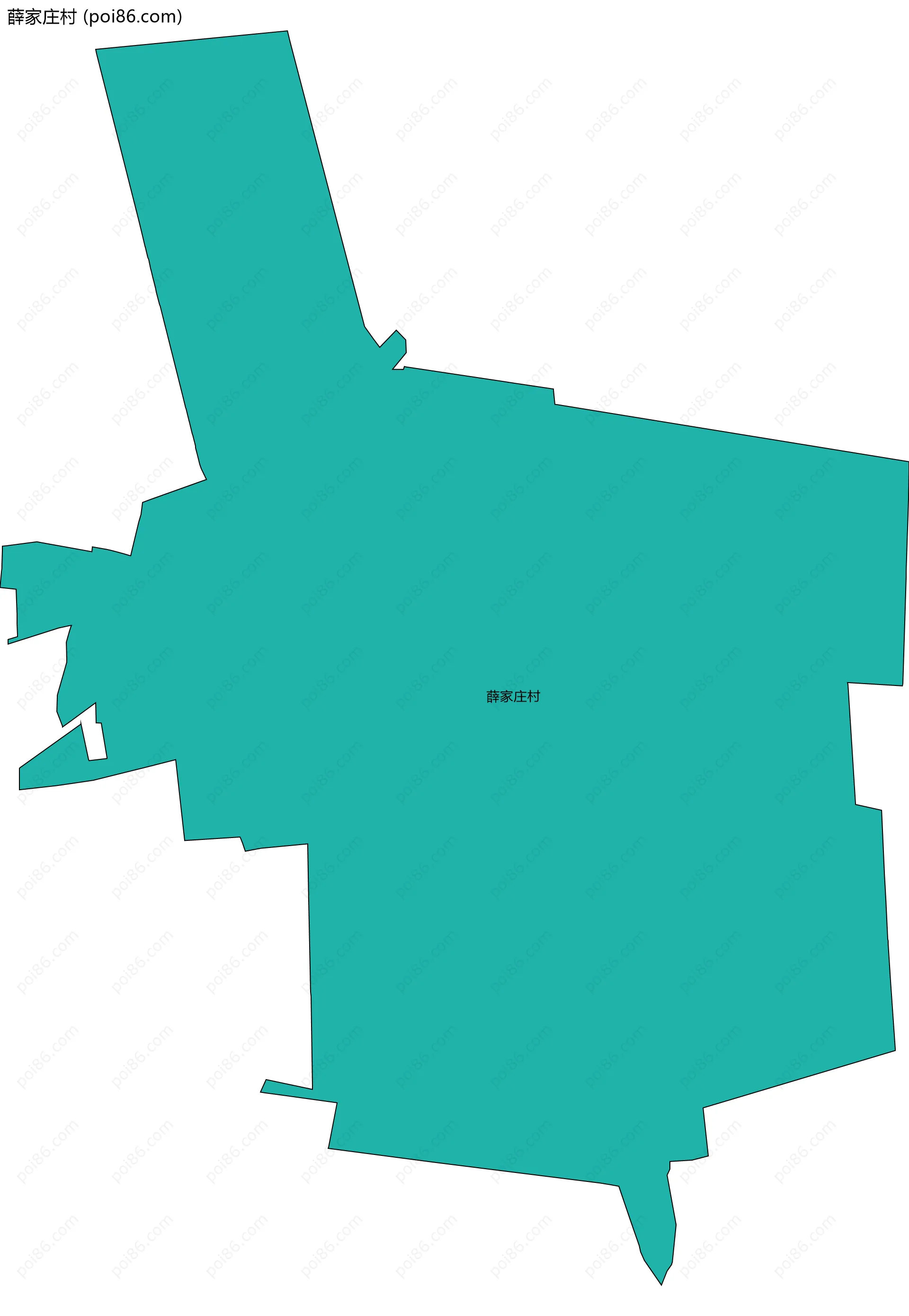 薛家庄村边界地图