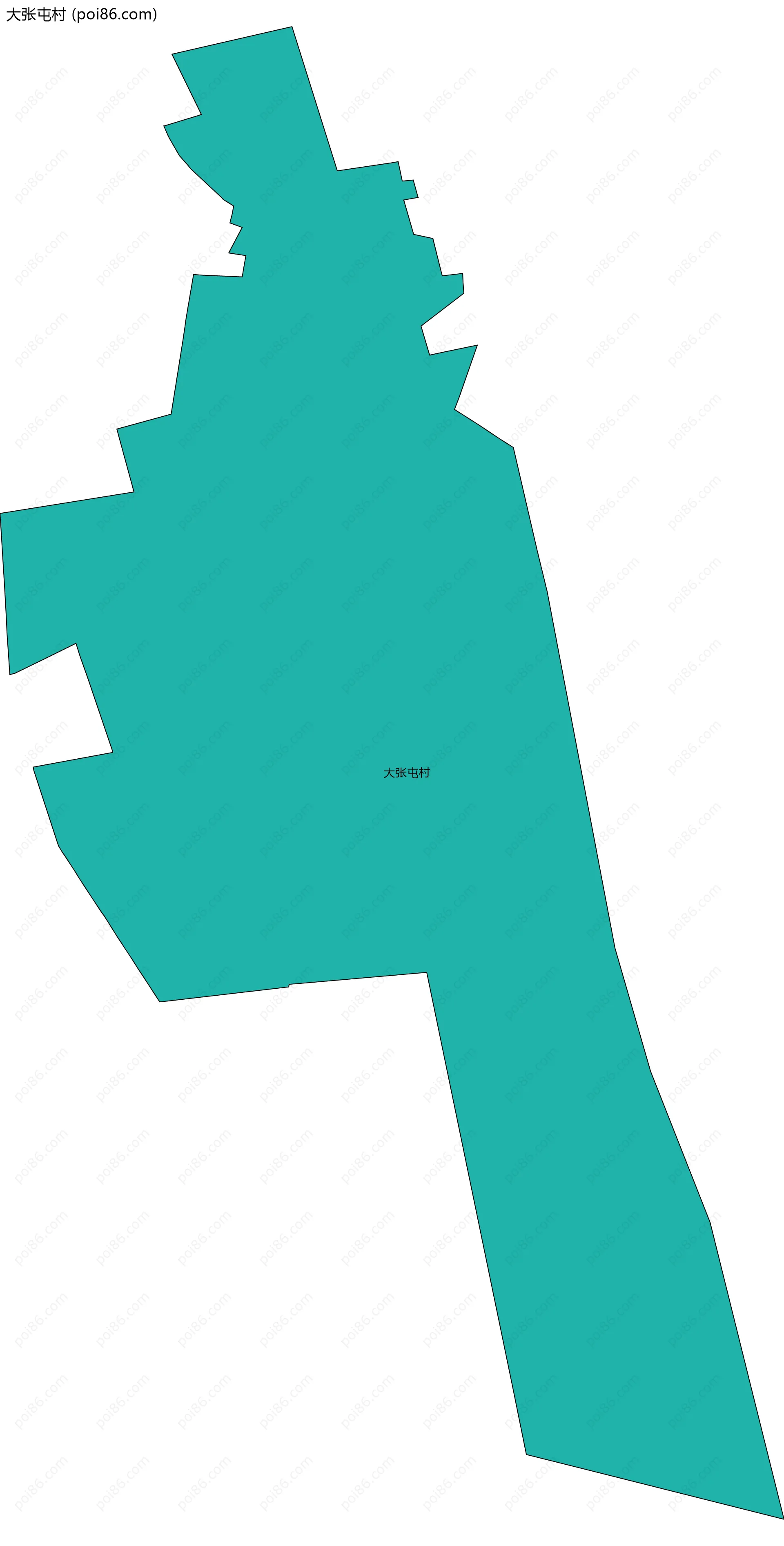 大张屯村边界地图