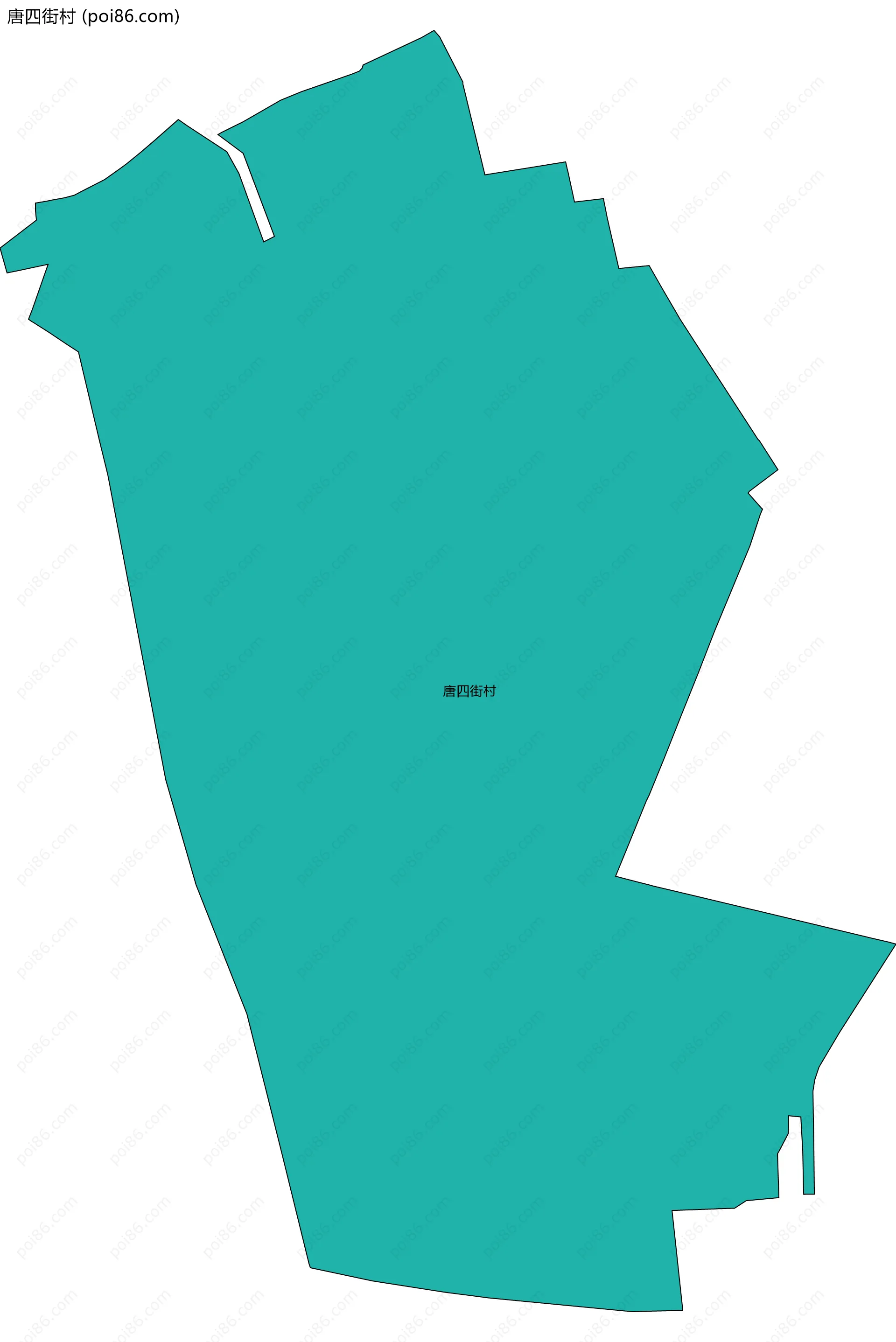 唐四街村边界地图