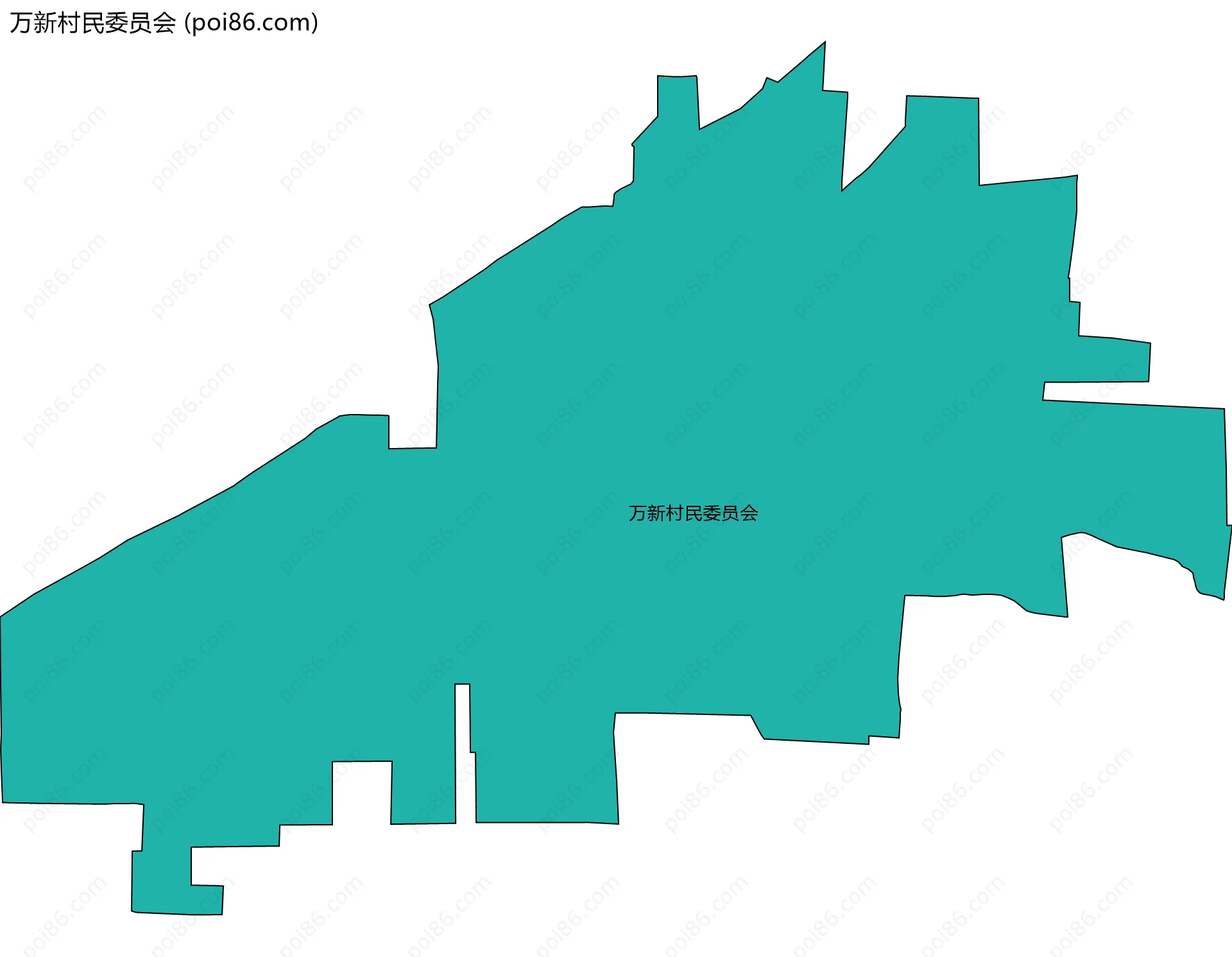 万新村民委员会边界地图