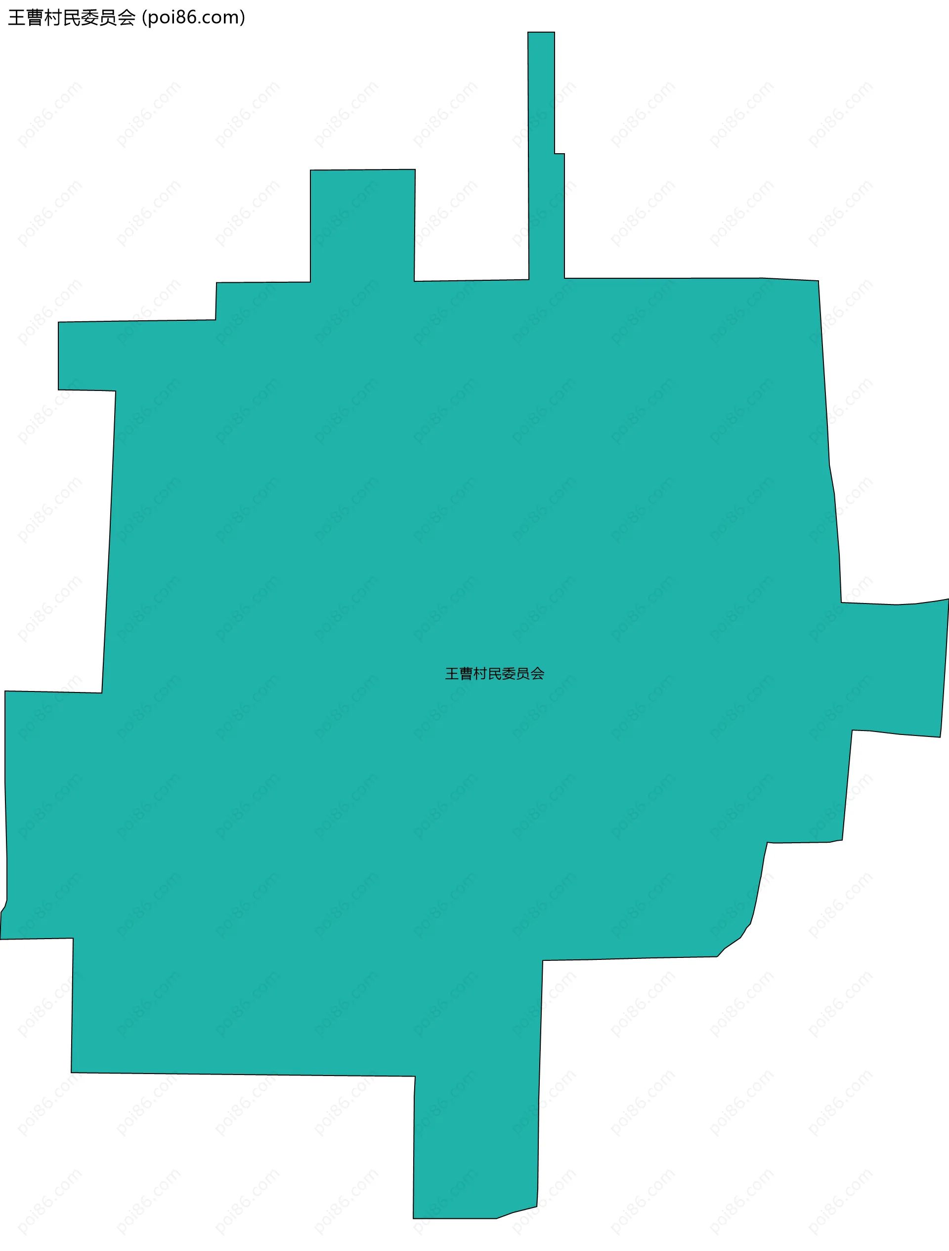 王曹村民委员会边界地图