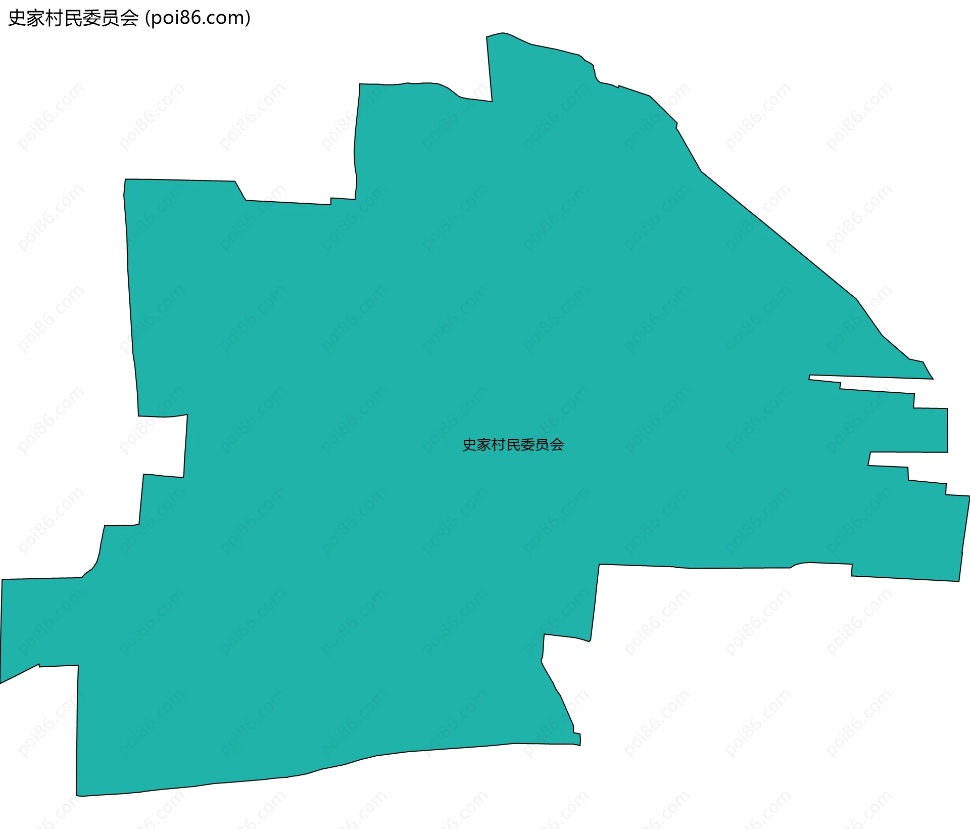 史家村民委员会边界地图