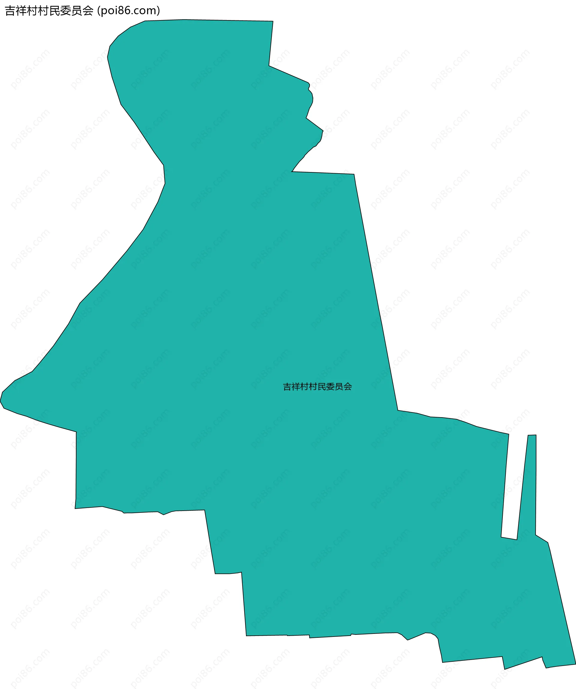 吉祥村村民委员会边界地图