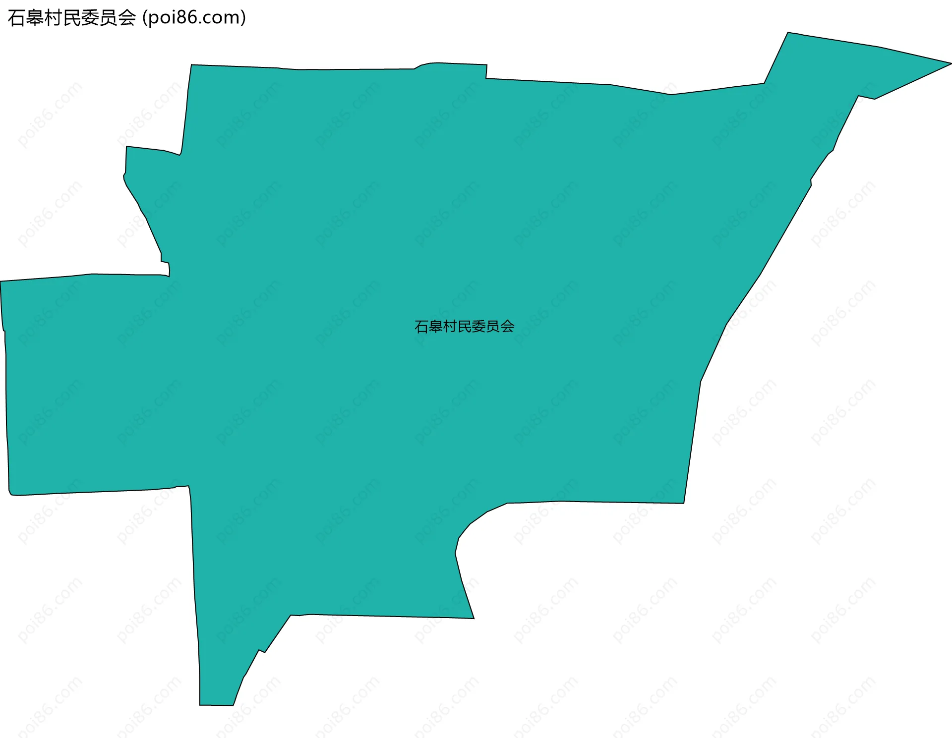 石皋村民委员会边界地图