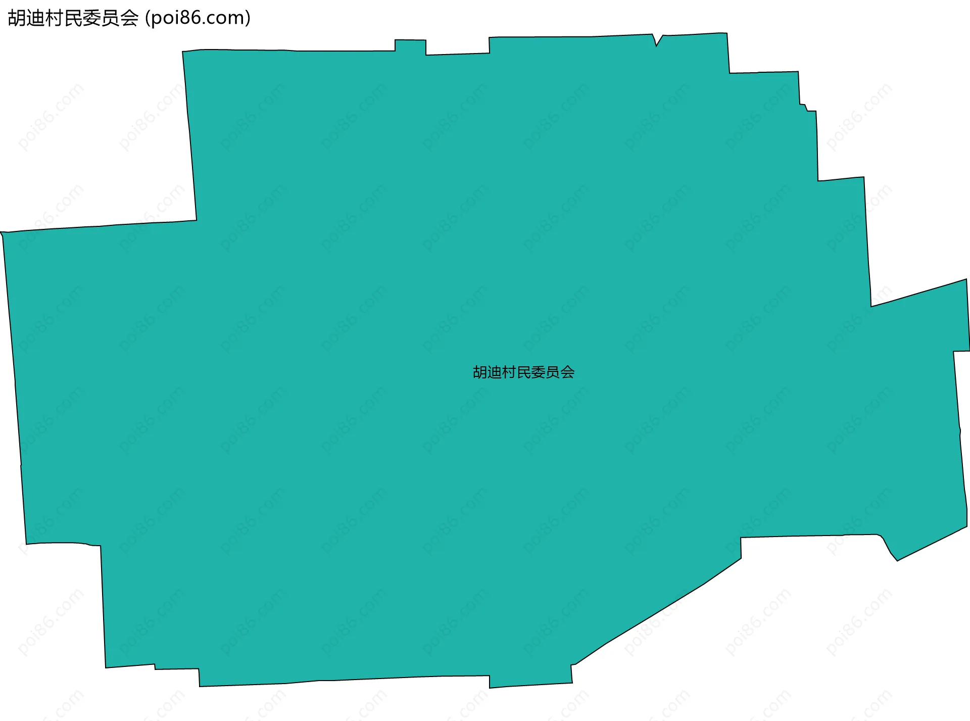 胡迪村民委员会边界地图
