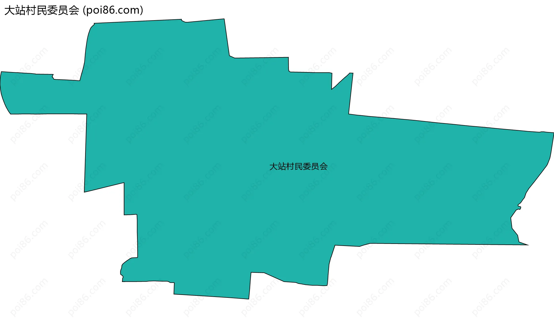 大站村民委员会边界地图