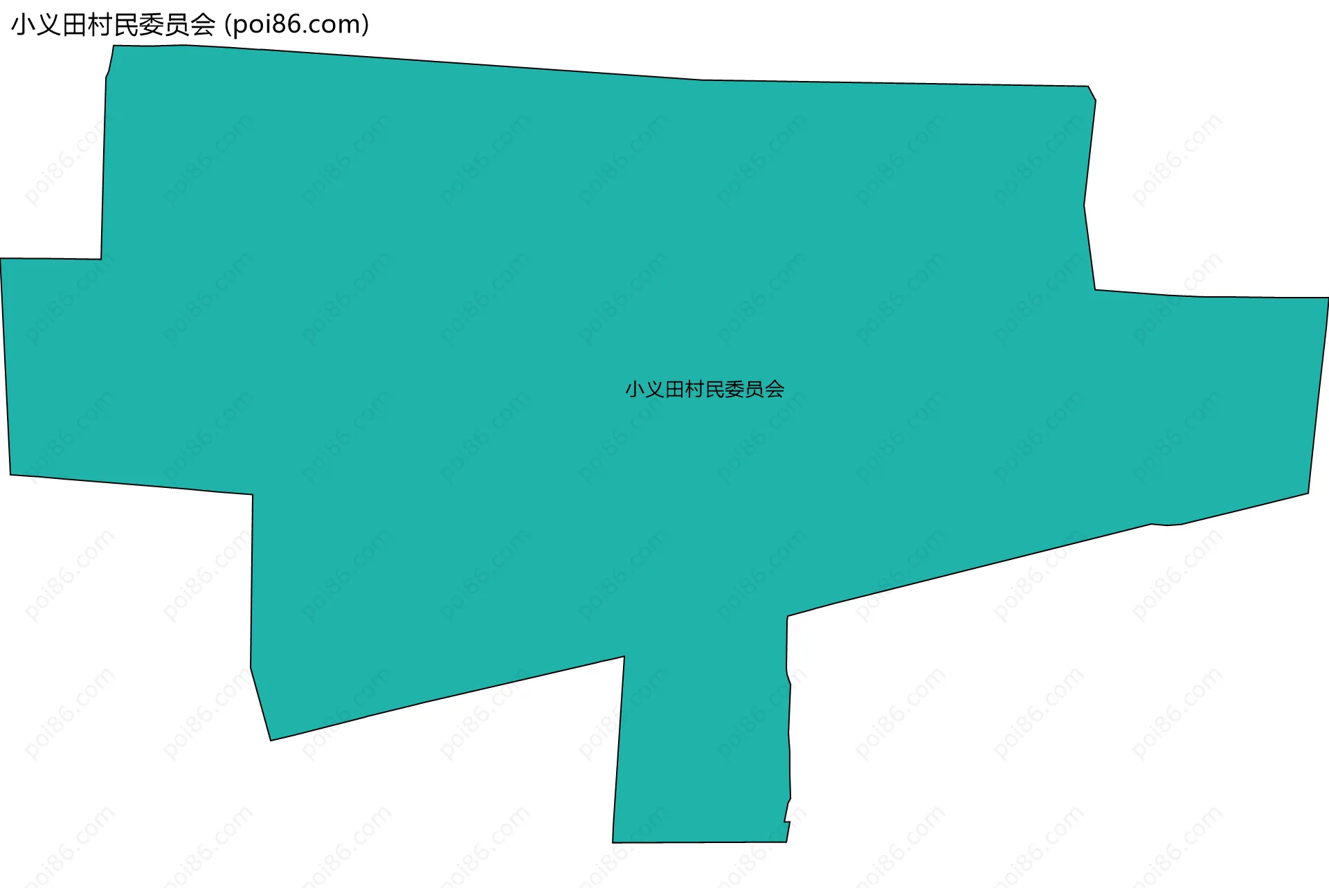 小义田村民委员会边界地图