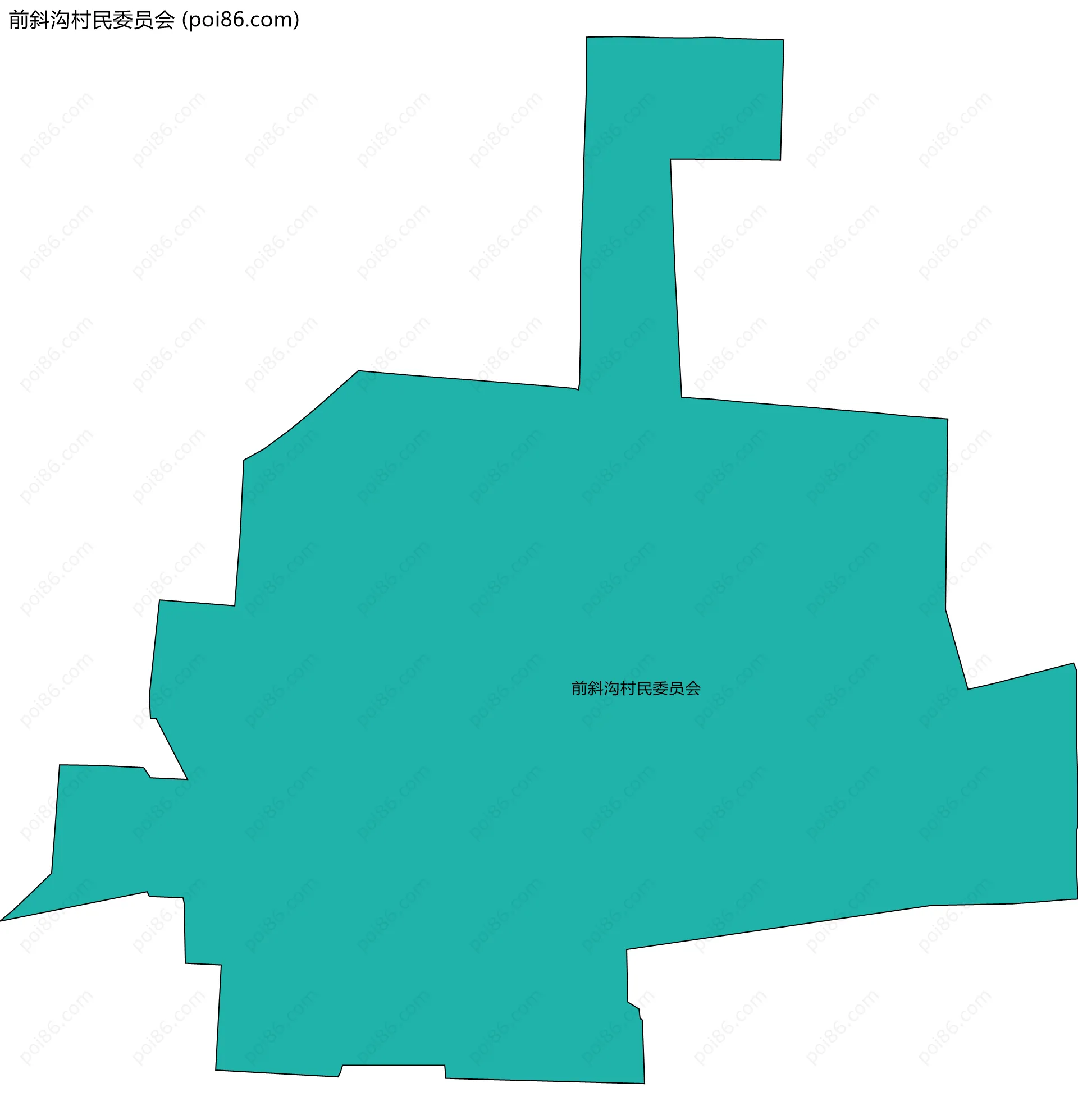 前斜沟村民委员会边界地图