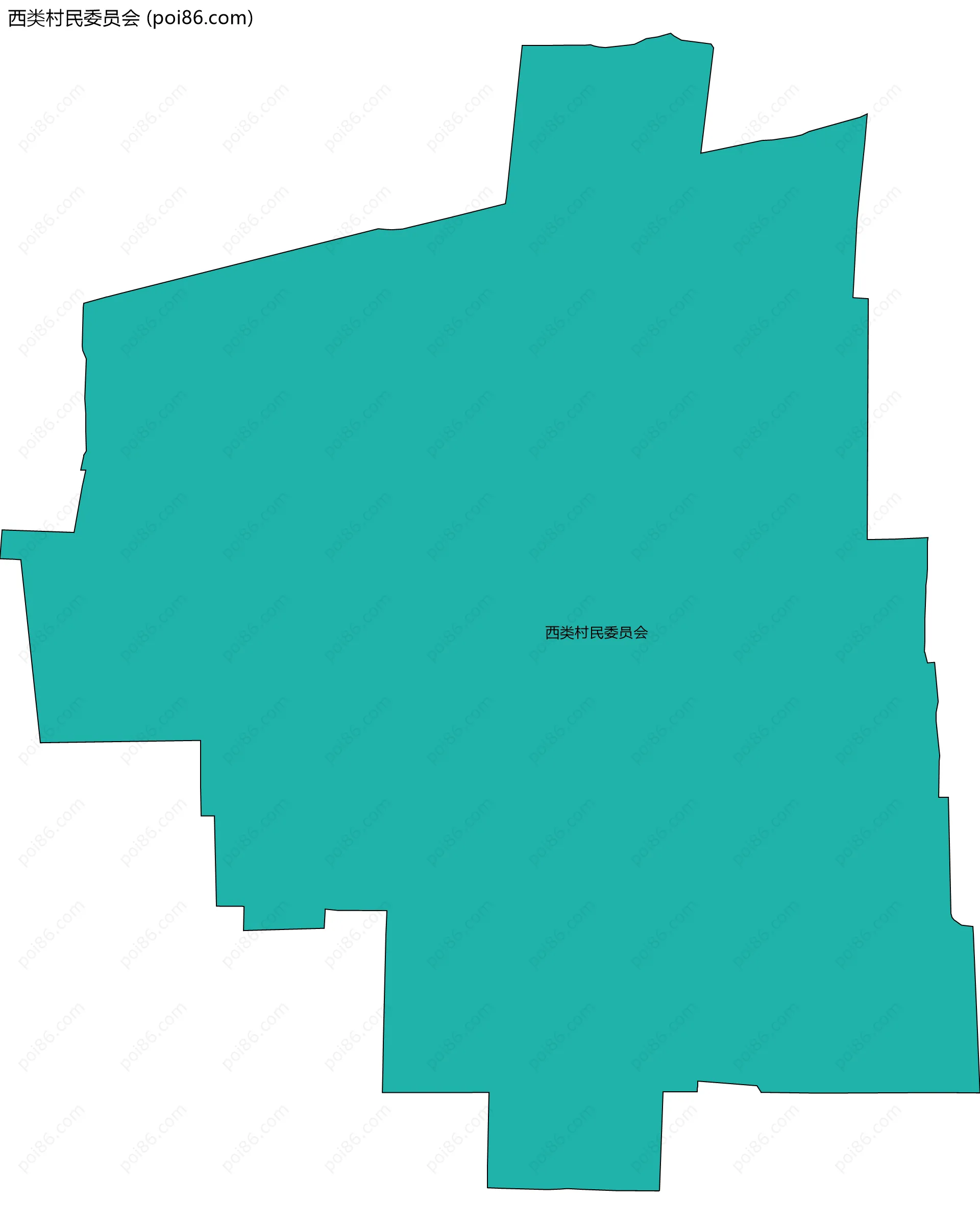 西类村民委员会边界地图