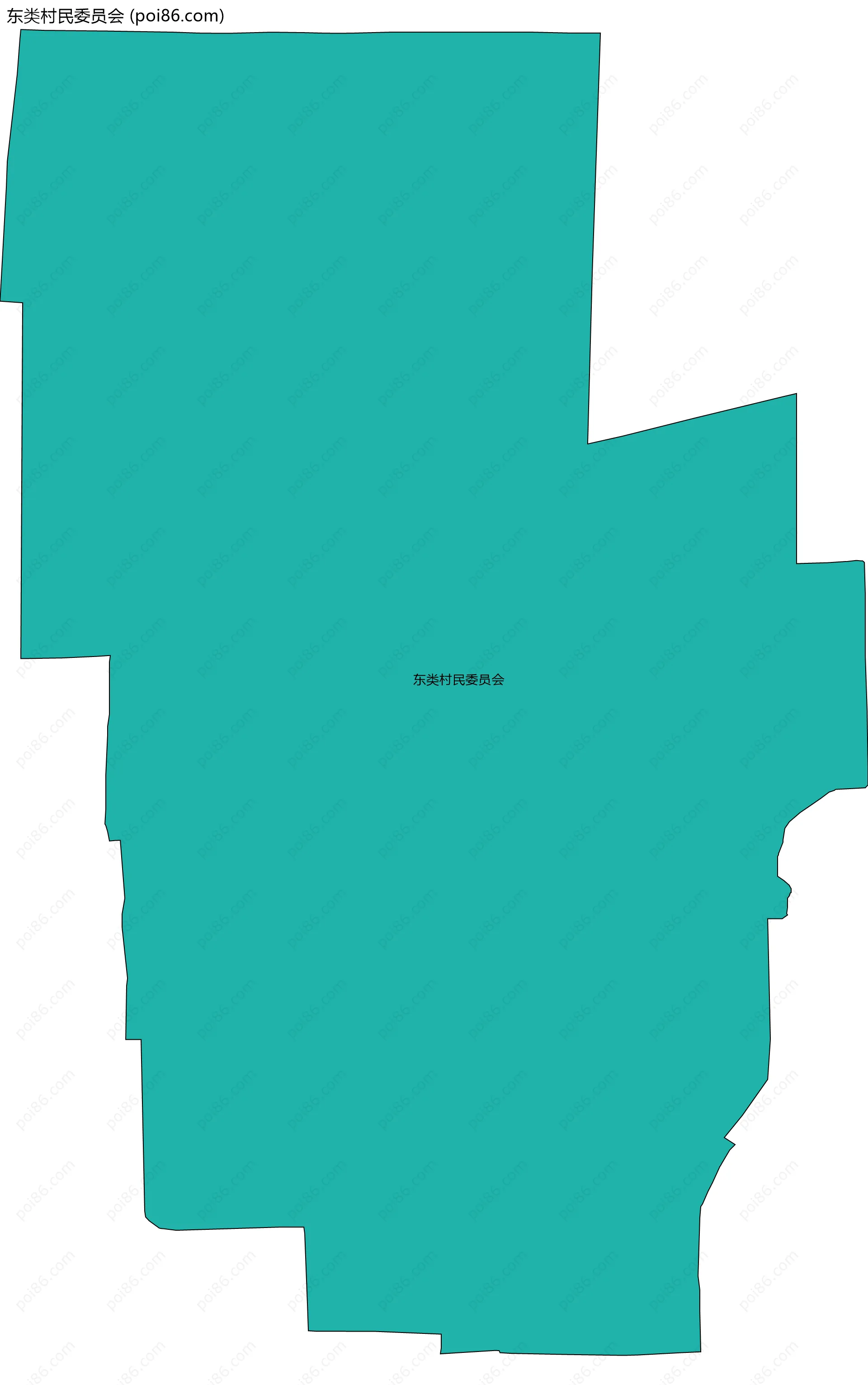 东类村民委员会边界地图