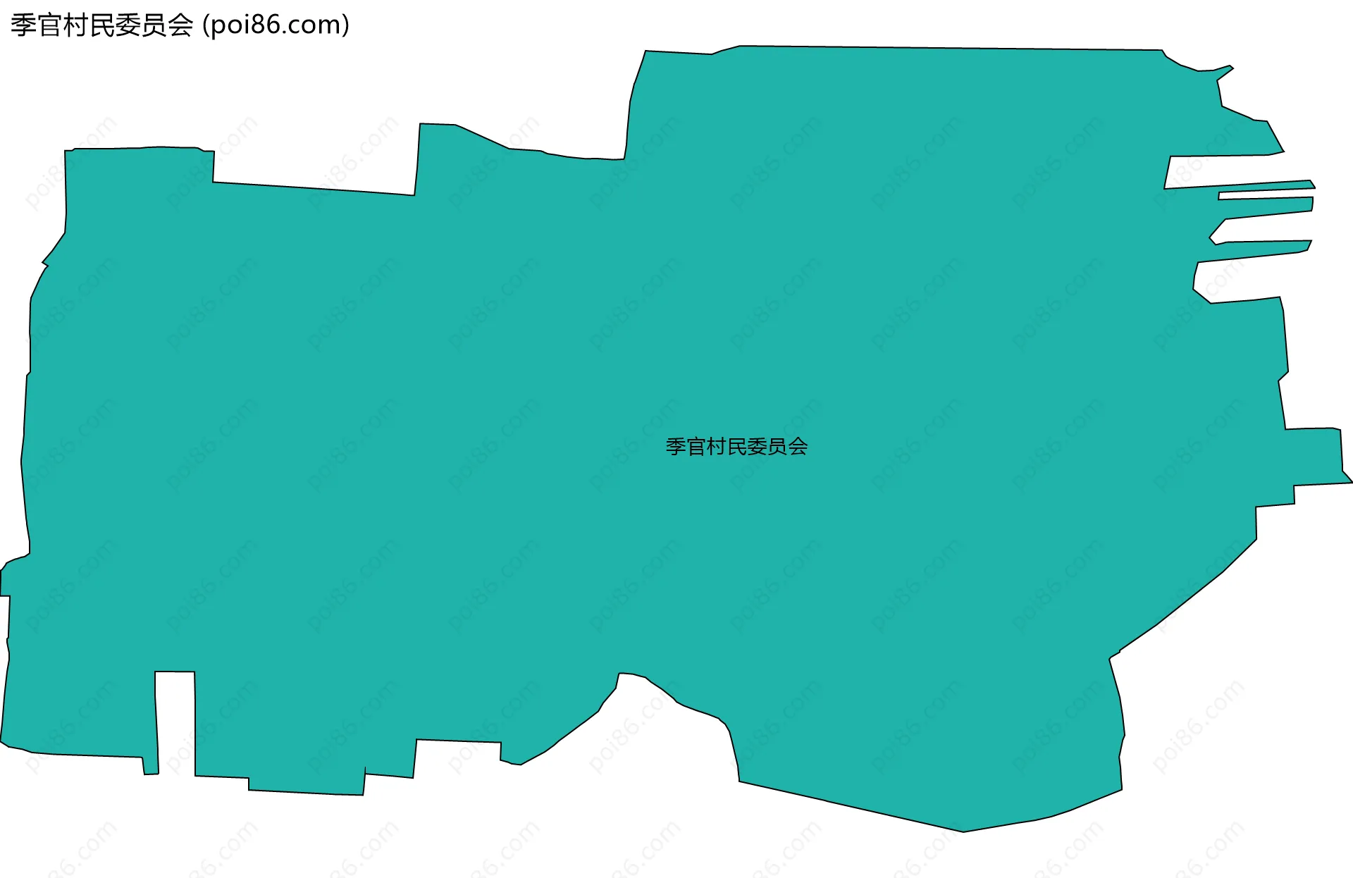 季官村民委员会边界地图