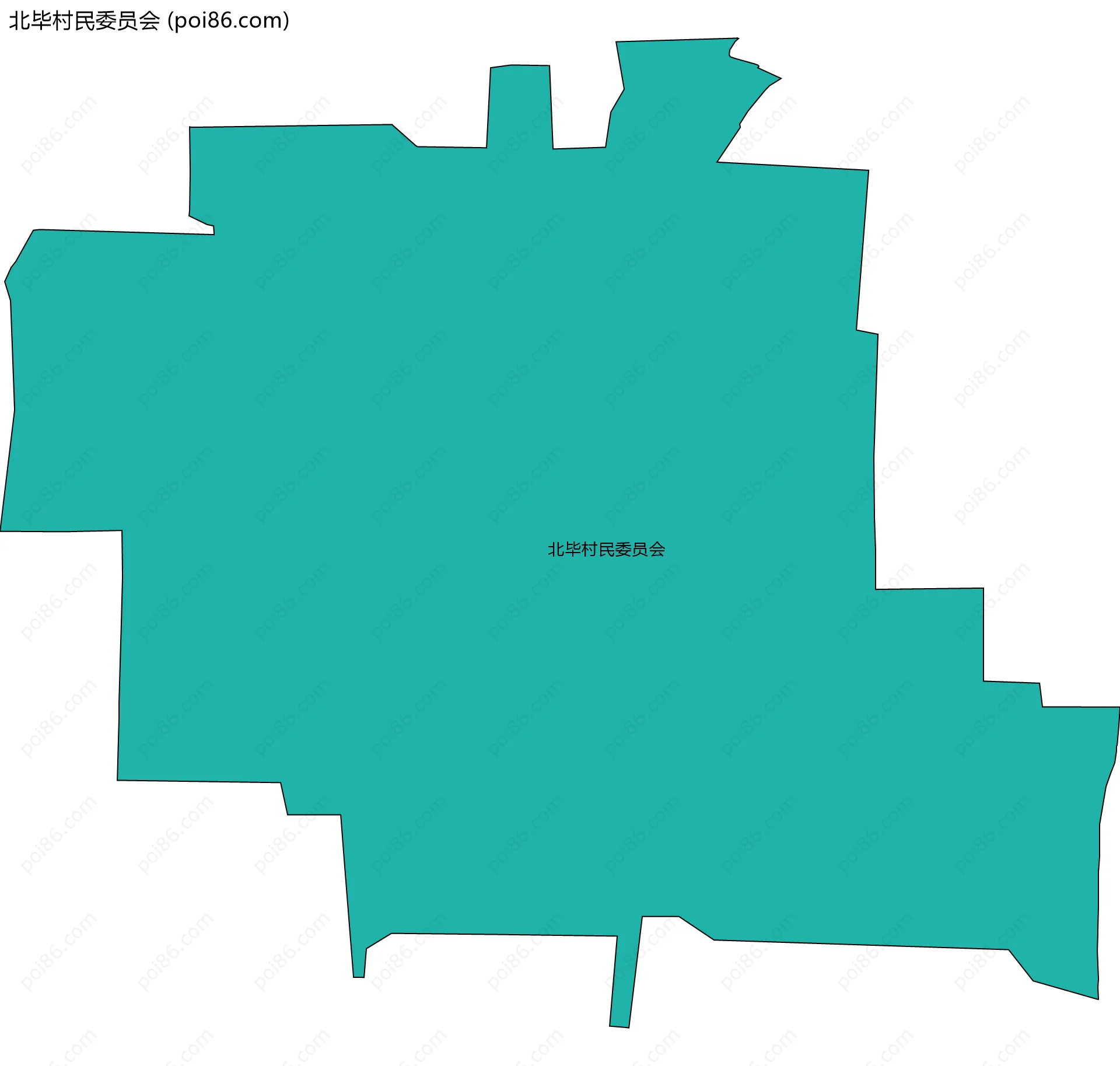 北毕村民委员会边界地图